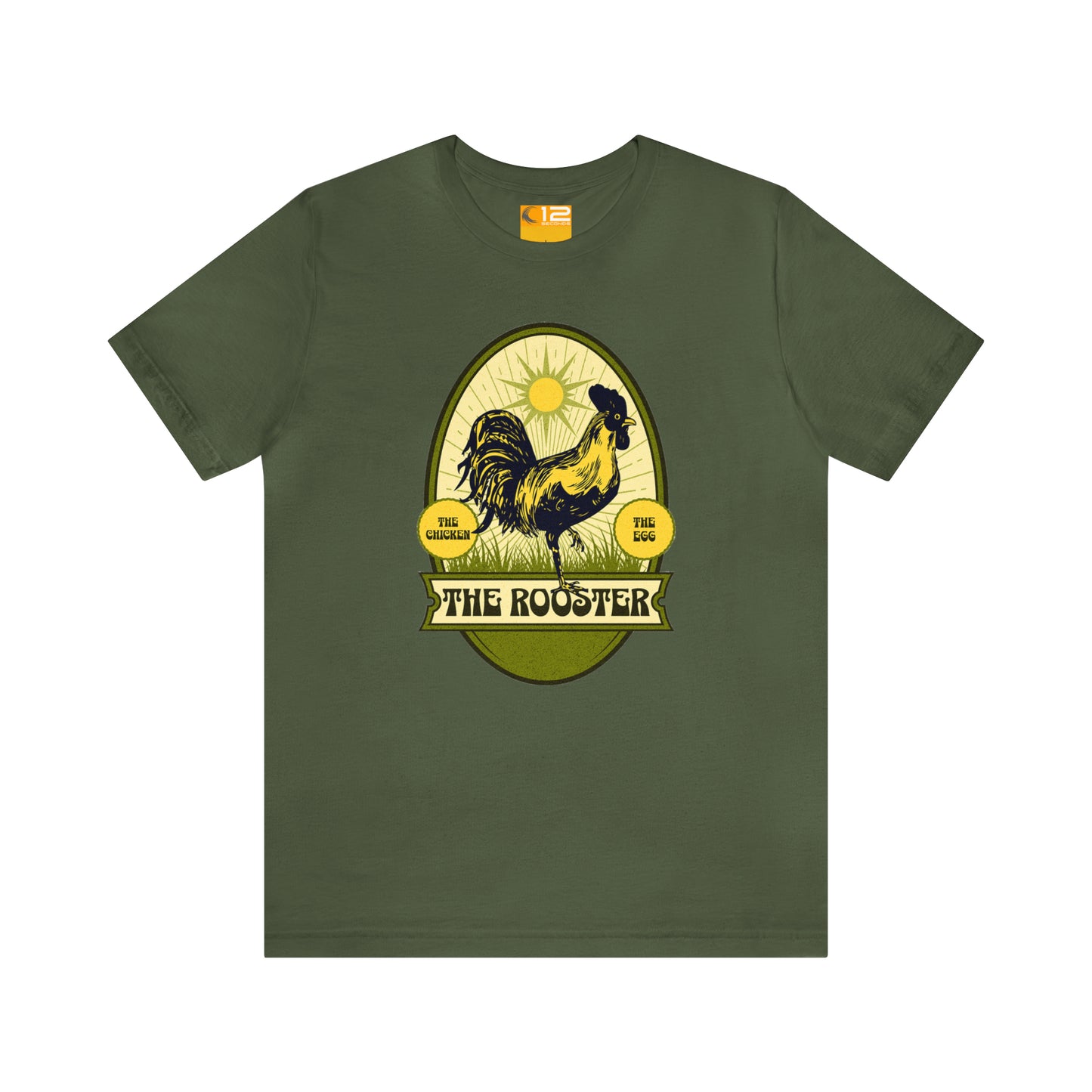 Jersey Short Sleeve Cotton Tee - THE ROOSTER - 12 SECONDS APPAREL