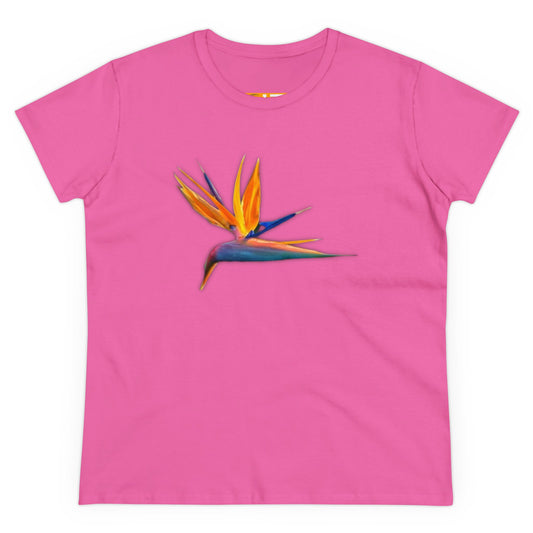Women's Midweight Cotton Tee - STRELITZIA - 12 SECONDS APPAREL