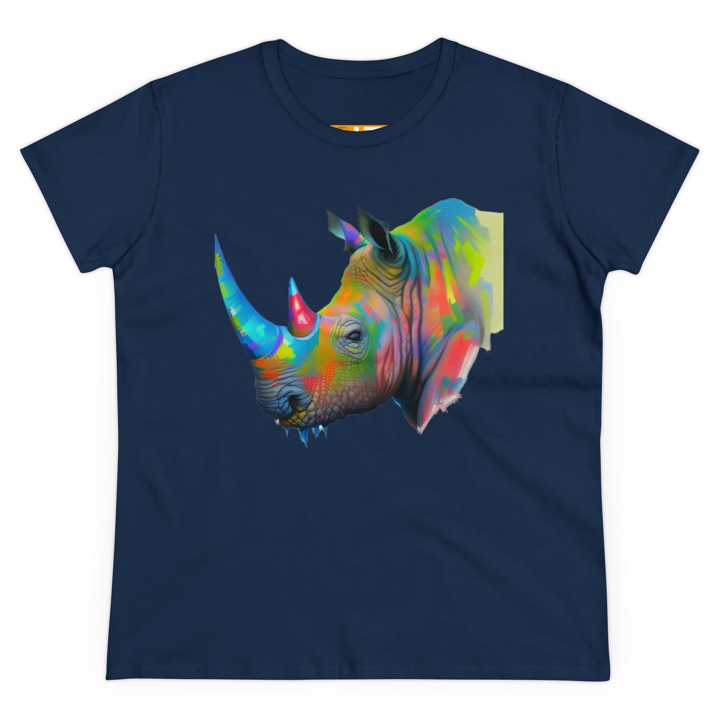 Women's Midweight Cotton Tee - ABSTRACT RHINO - 12 SECONDS APPAREL