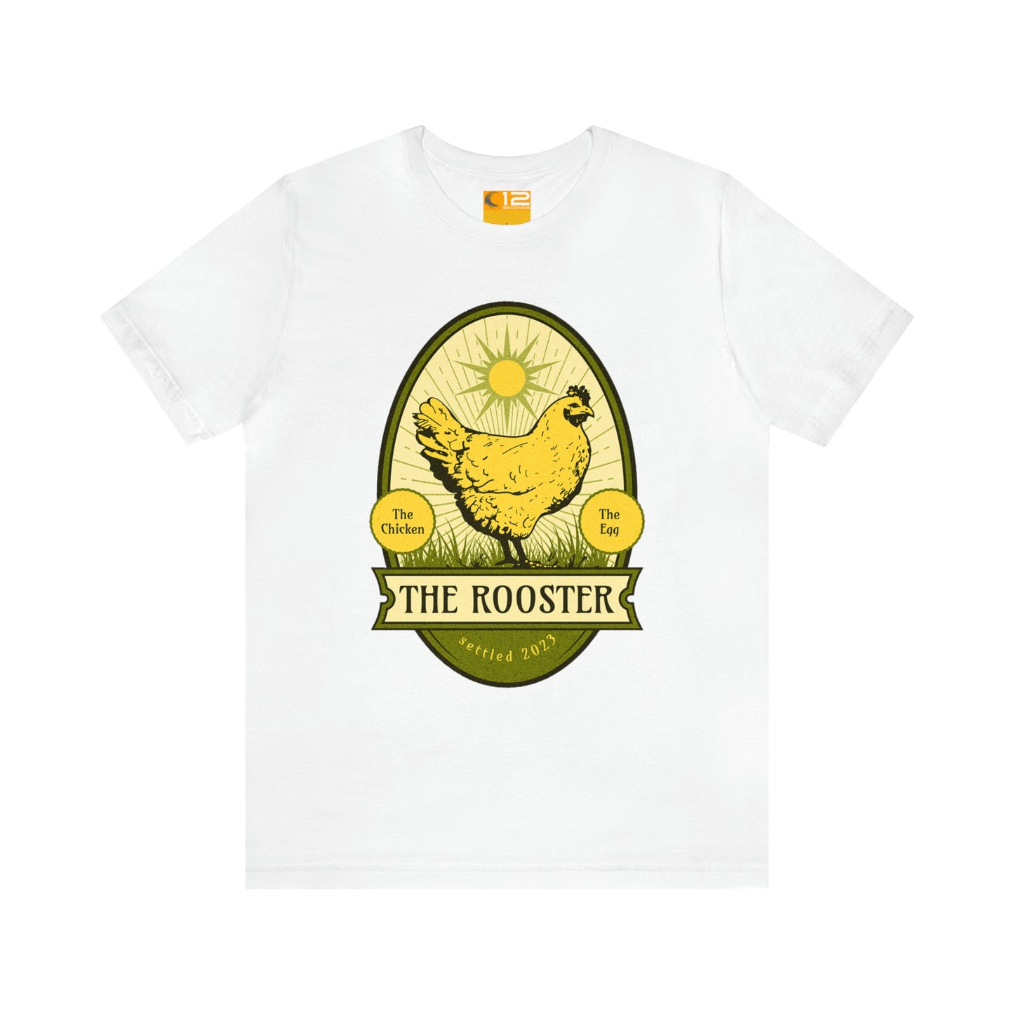 Jersey Short Sleeve Cotton Tee - THE ROOSTER - 12 SECONDS APPAREL