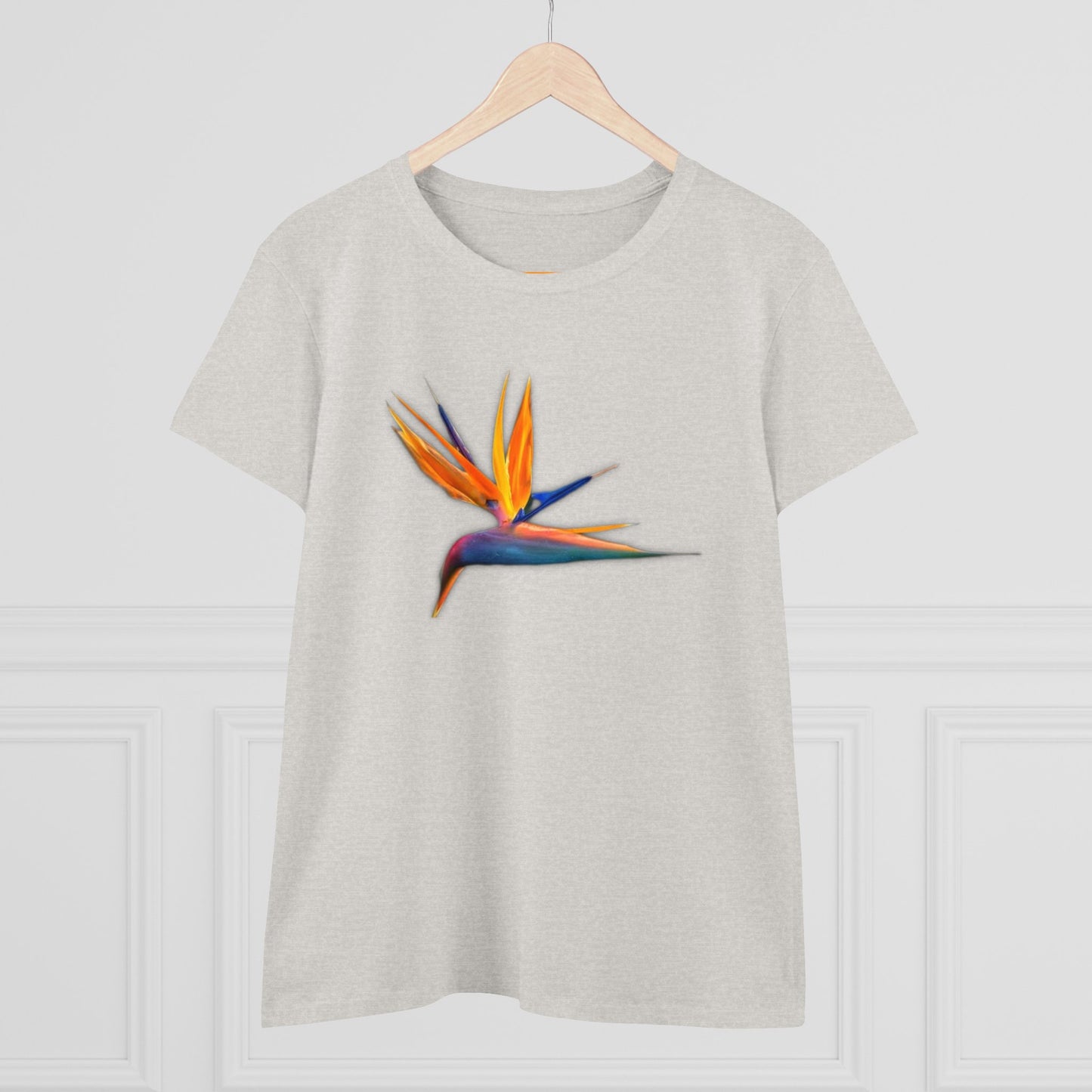 Women's Midweight Cotton Tee - STRELITZIA - 12 SECONDS APPAREL