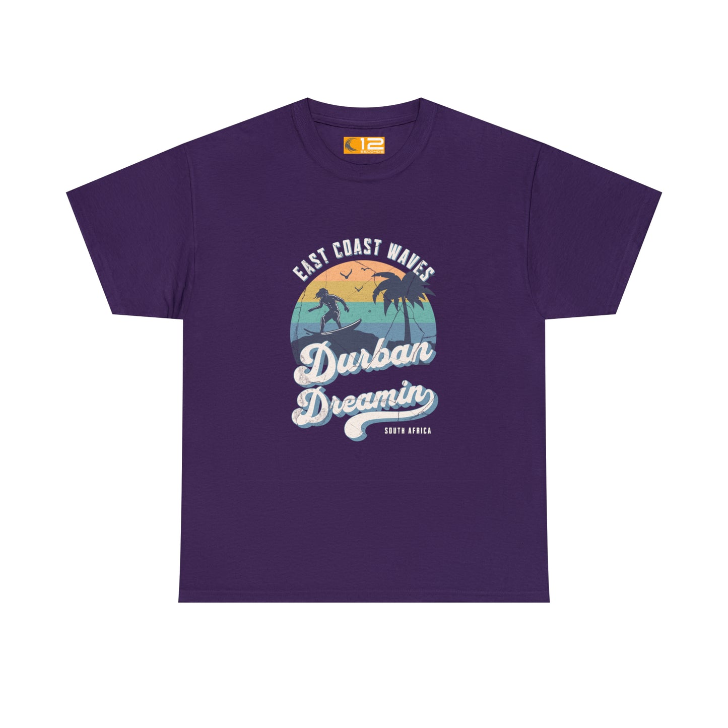 Unisex Heavy Cotton Tee - DURBAN DREAMIN RETRO - 12 SECONDS APPAREL