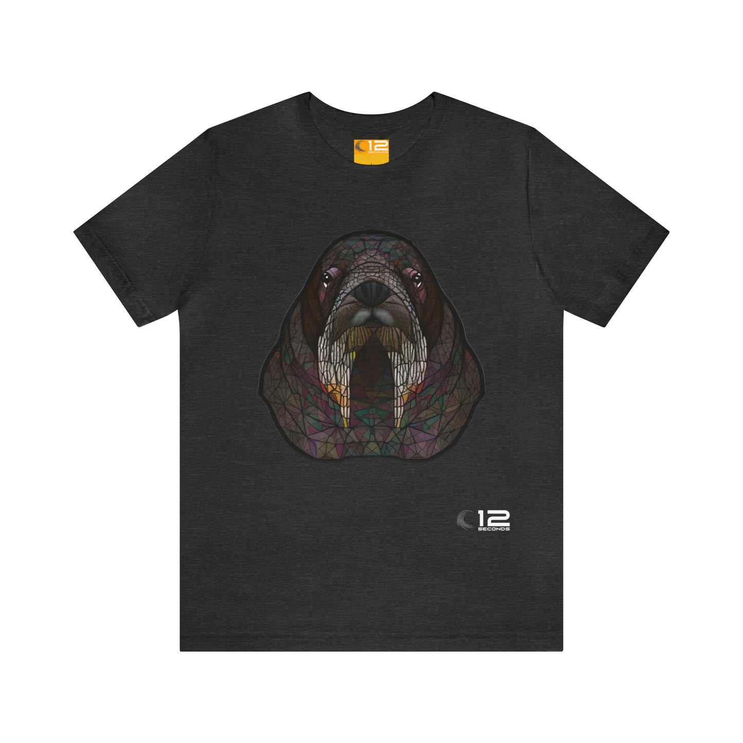 Unisex Jersey Short Sleeve Cotton Tee - GEOMETRIC WALRUS - 12 SECONDS APPAREL