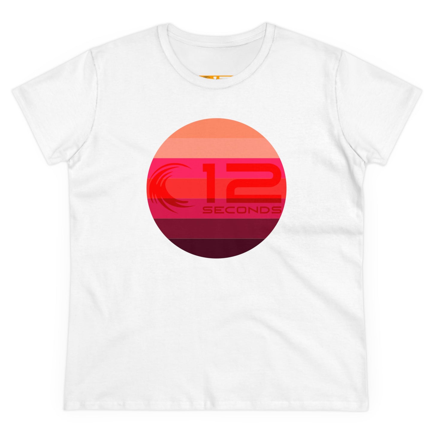 Women's Midweight Cotton Tee - OCEAN BEACH PINK LEMONADE - 12 SECONDS APPAREL