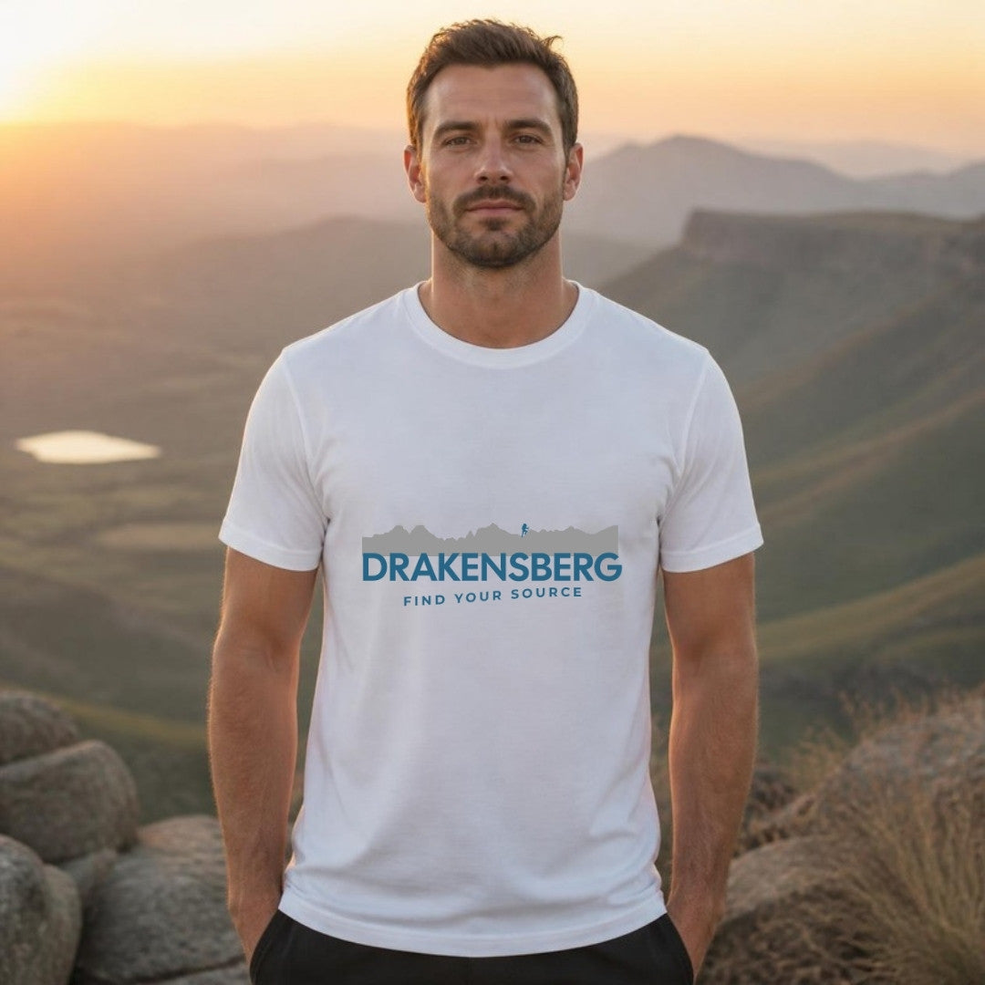 Drakensberg tee worn outdoors - 12 Seconds Apparel