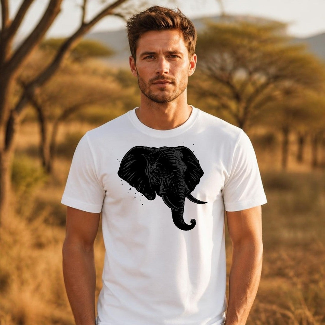 Ndlovu elephant tee worn outdoors - 12 Seconds Apparel