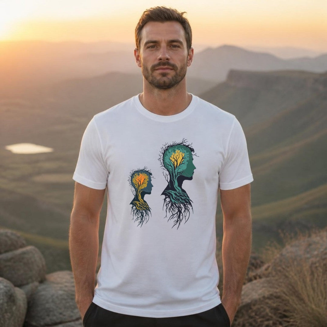 Rooted tee worn outdoors - 12 Seconds Apparel