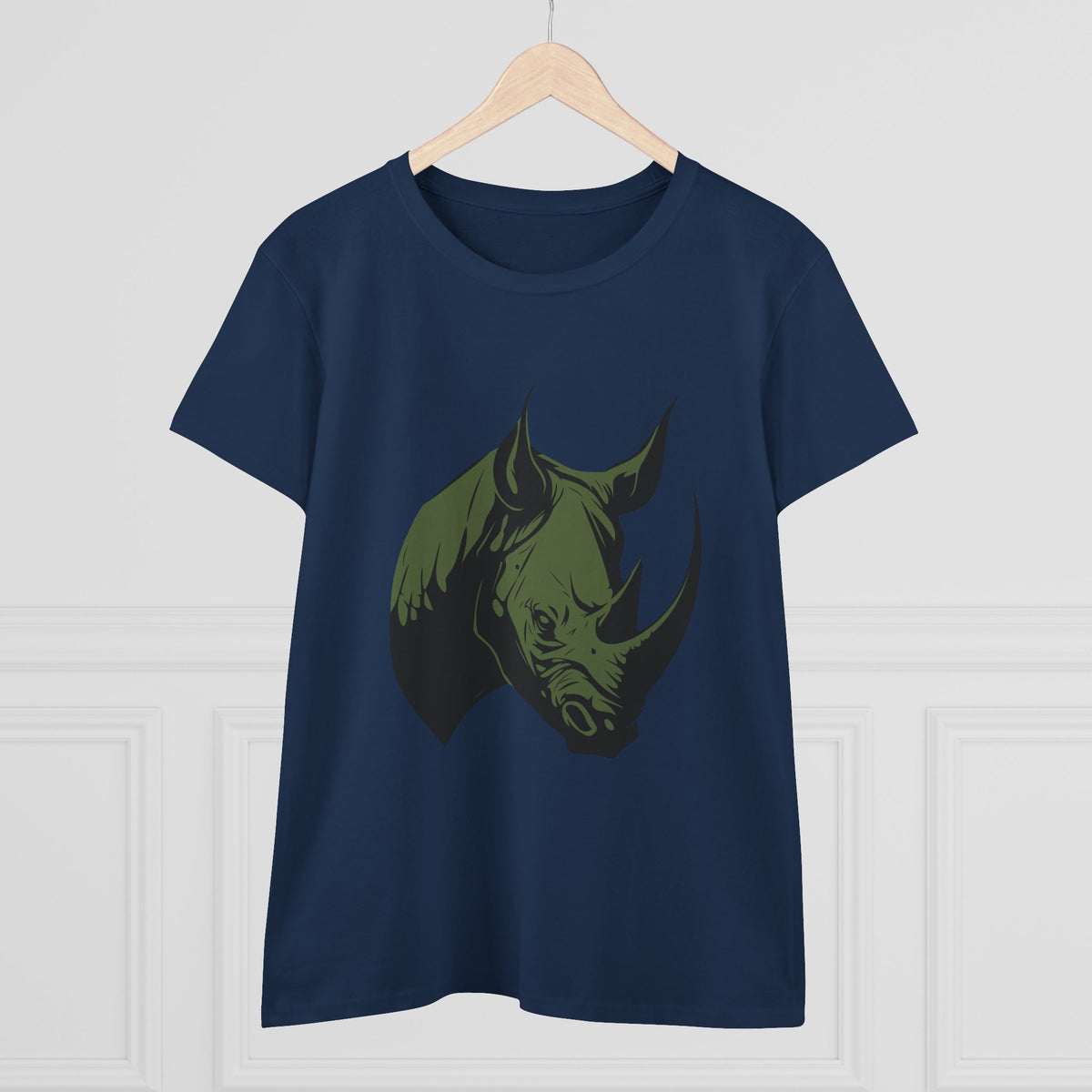 Black Ink Rhino T-Shirt for Women — African Wildlife Tee