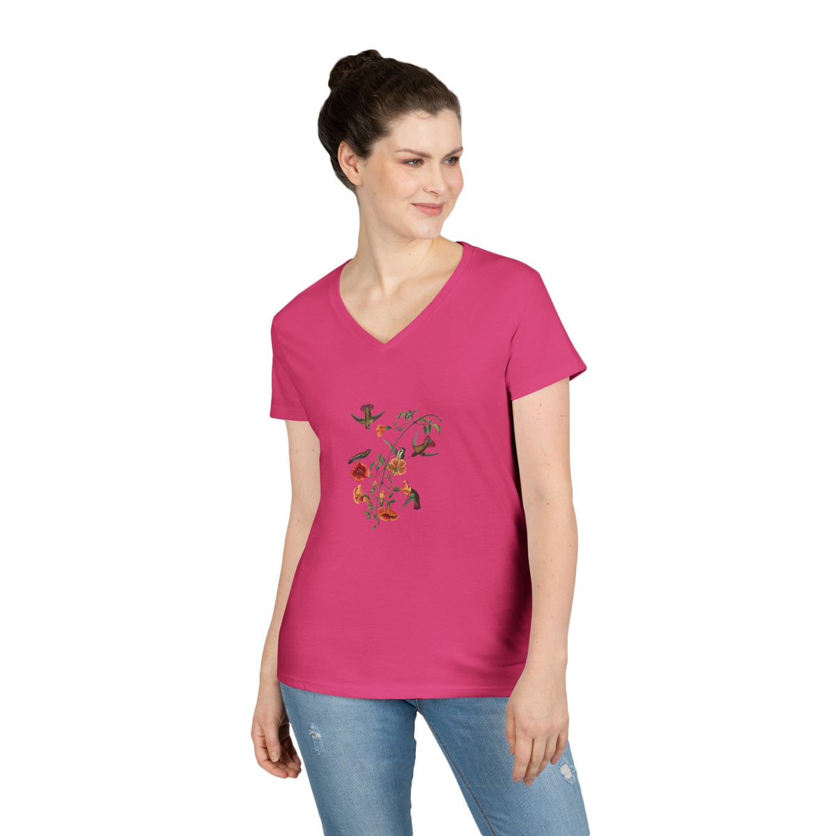 Sunbird V-Neck T-Shirt for Women — African Bird Graphic Tee