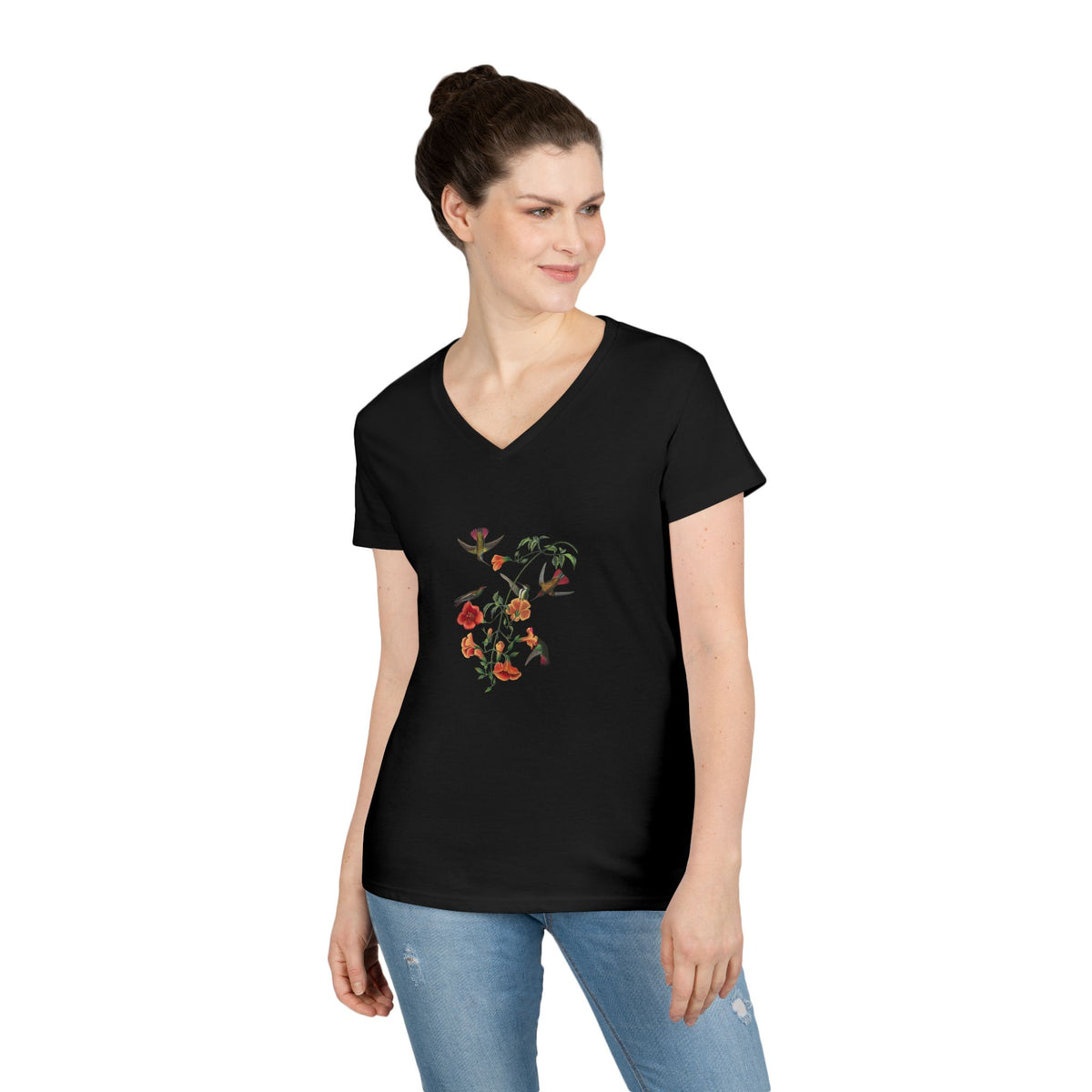 Sunbird V-Neck T-Shirt for Women — African Bird Graphic Tee