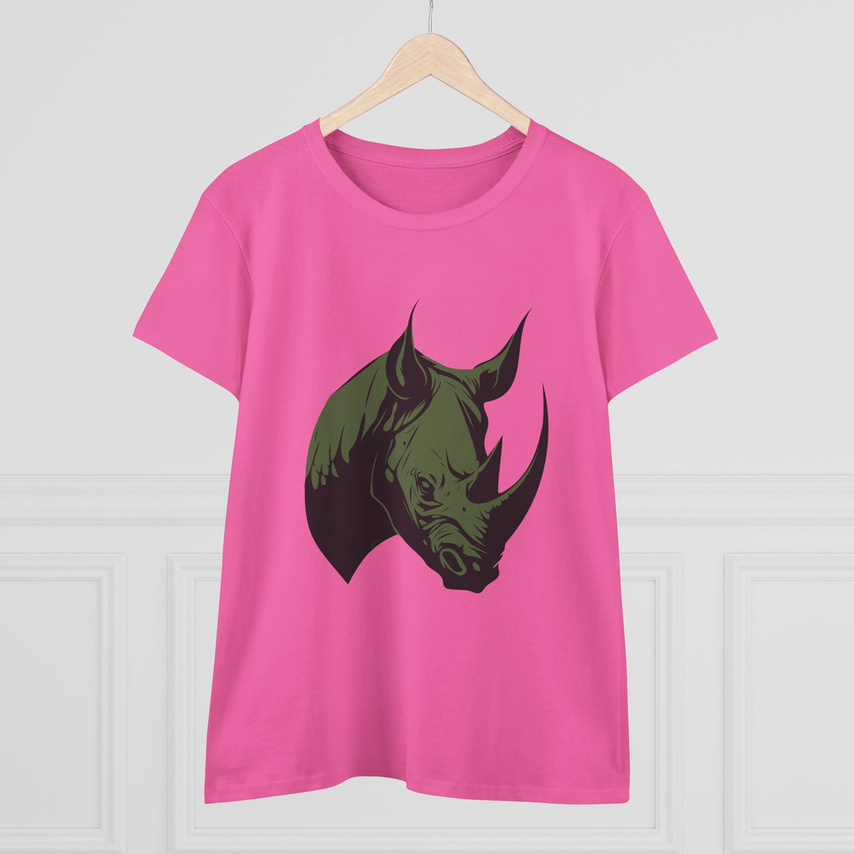 Black Ink Rhino T-Shirt for Women — African Wildlife Tee