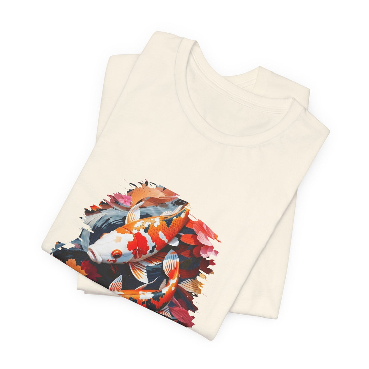 Koi Fish T-Shirt — Koi Drift Floral Graphic Tee