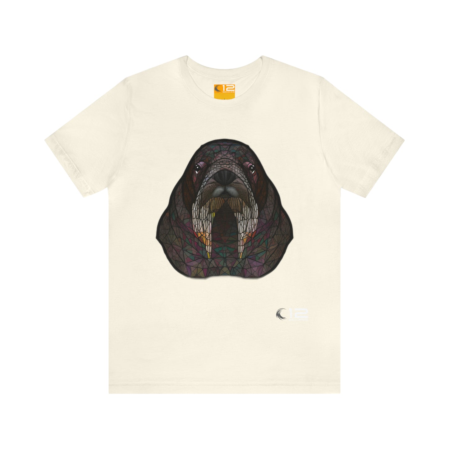 Unisex Jersey Short Sleeve Cotton Tee - GEOMETRIC WALRUS - 12 SECONDS APPAREL