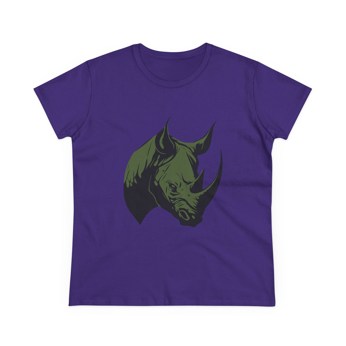Black Ink Rhino T-Shirt for Women — African Wildlife Tee