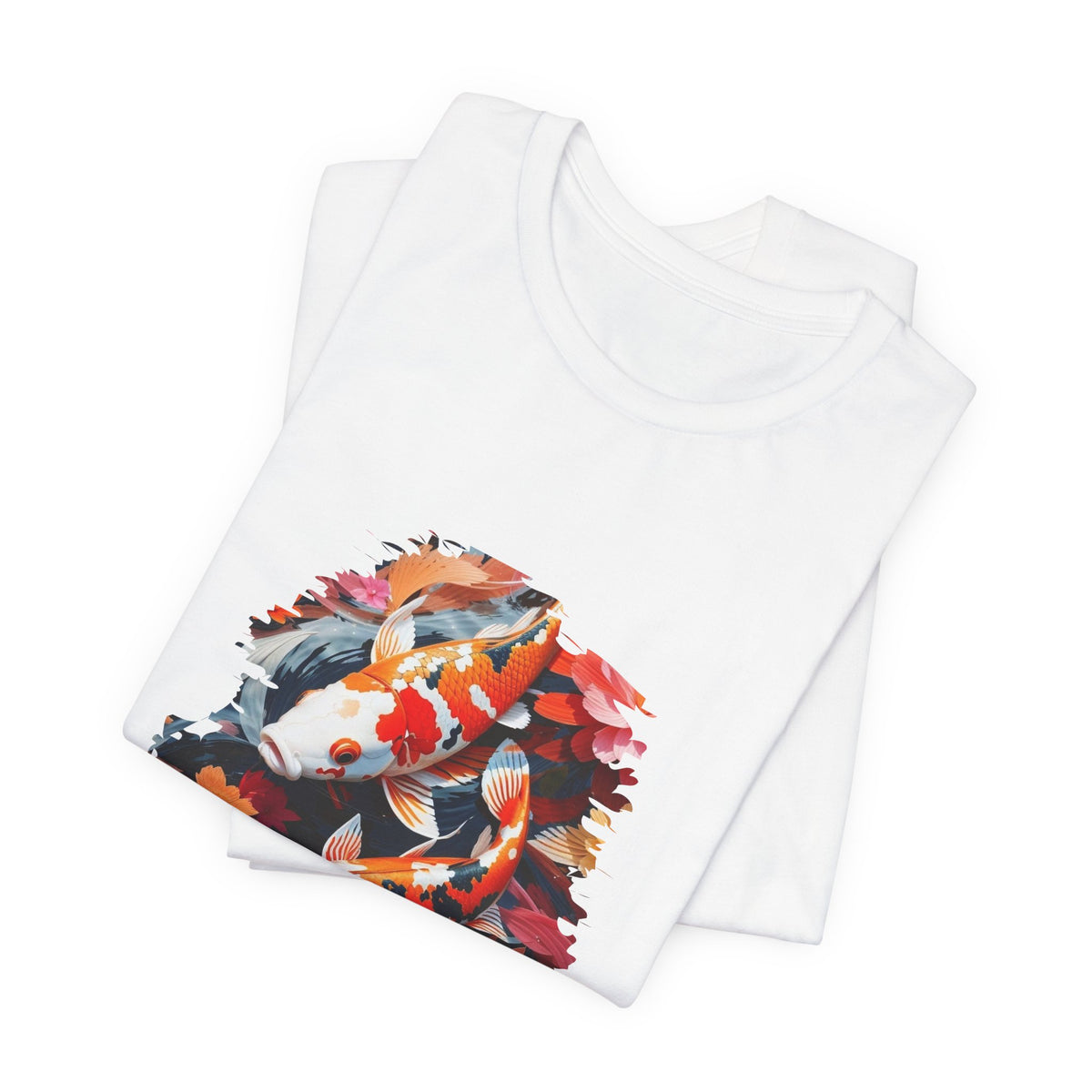 Koi Fish T-Shirt — Koi Drift Floral Graphic Tee