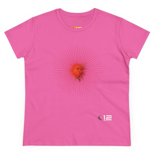 Women's Midweight Cotton Tee - RADIANT SUN - 12 SECONDS APPAREL