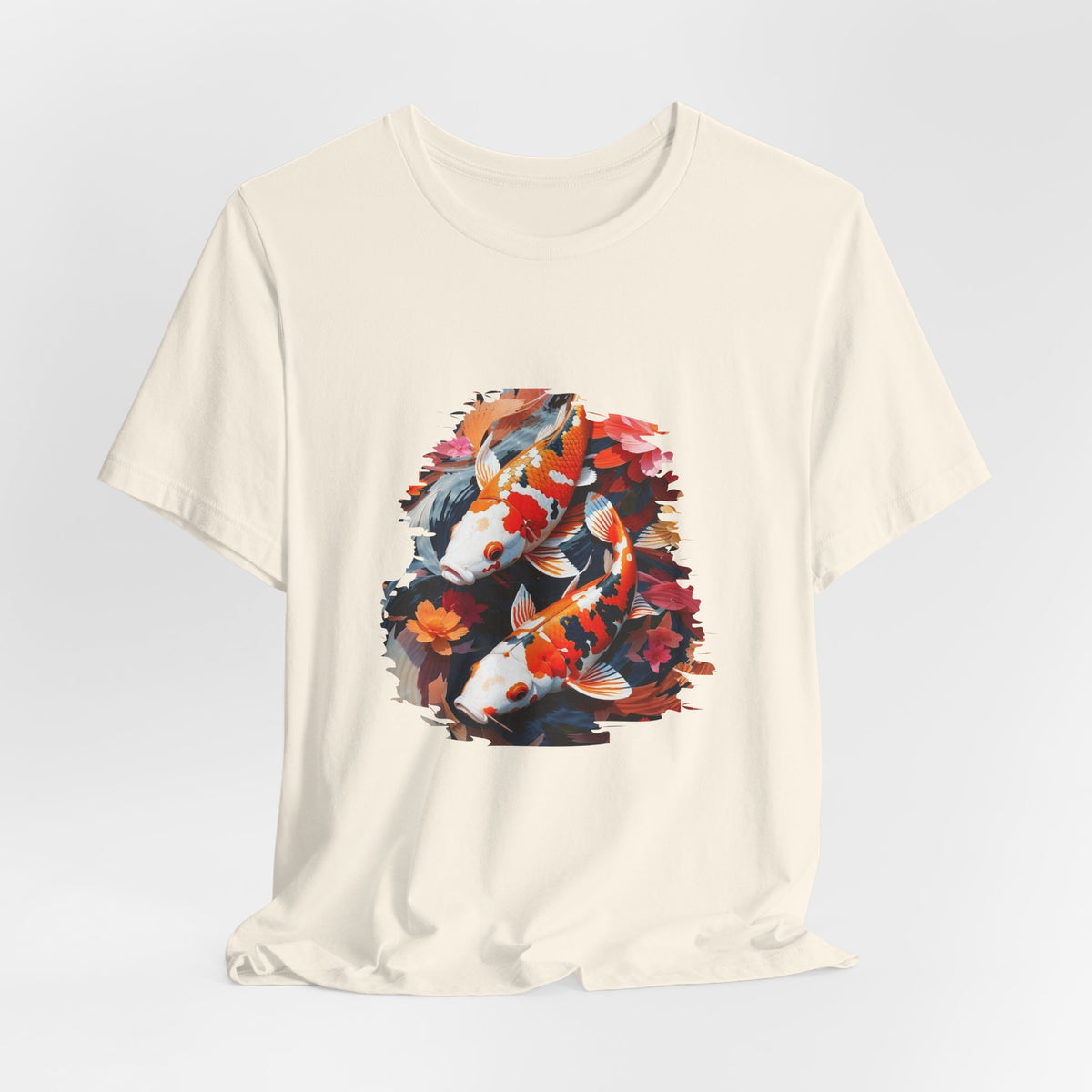 Koi Fish T-Shirt — Koi Drift Floral Graphic Tee