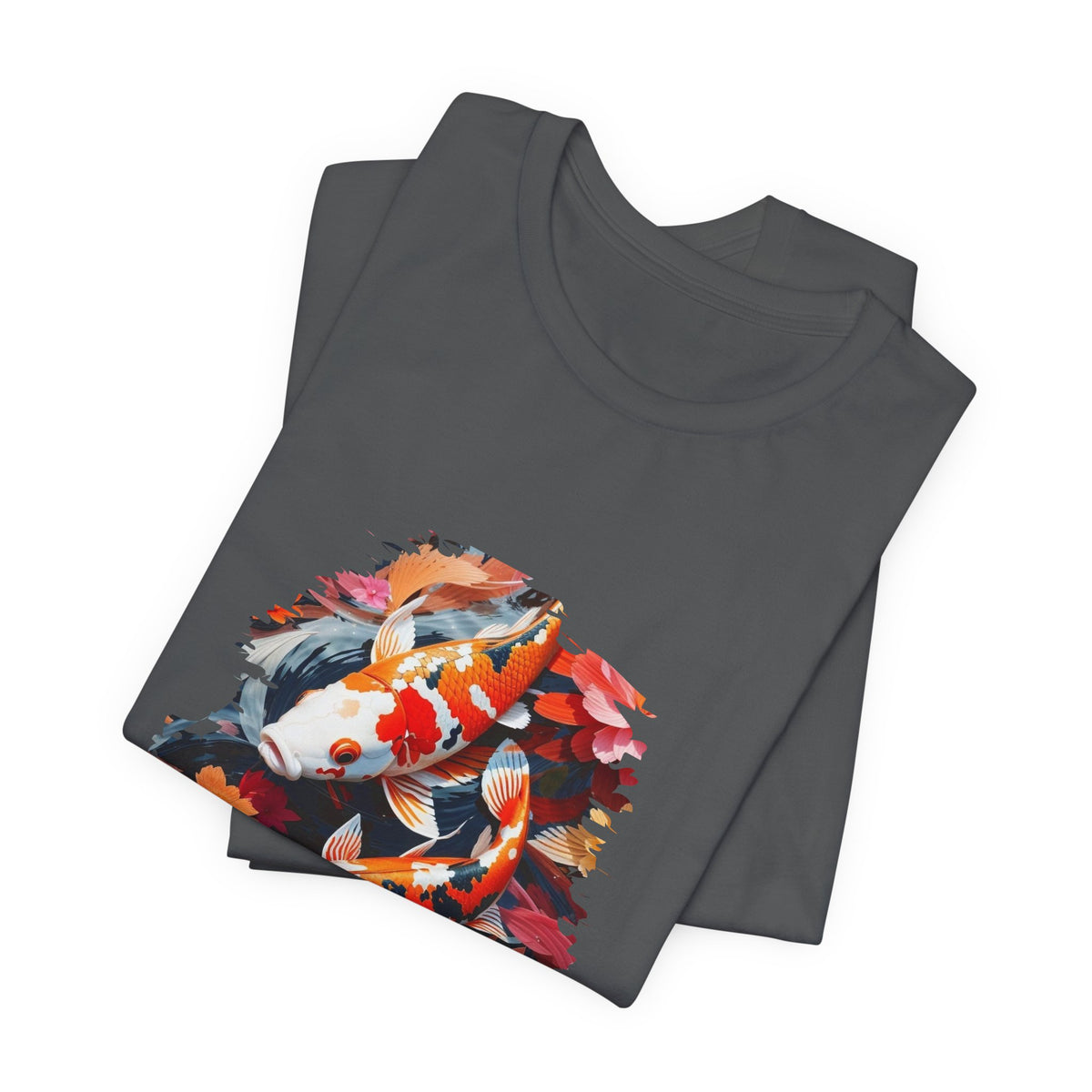 Koi Fish T-Shirt — Koi Drift Floral Graphic Tee