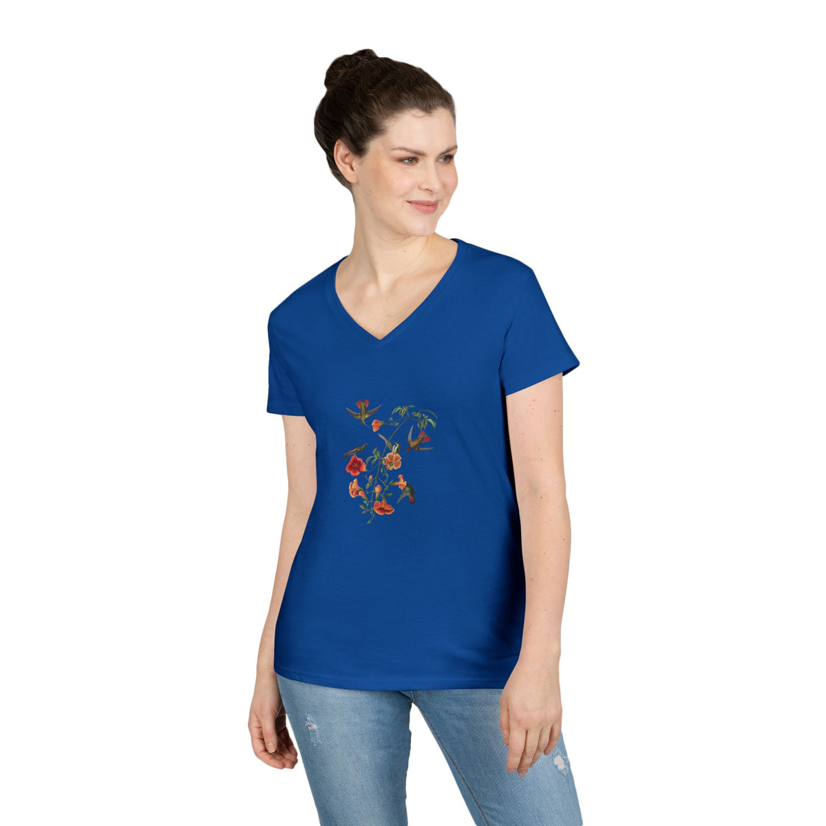 Sunbird V-Neck T-Shirt for Women — African Bird Graphic Tee