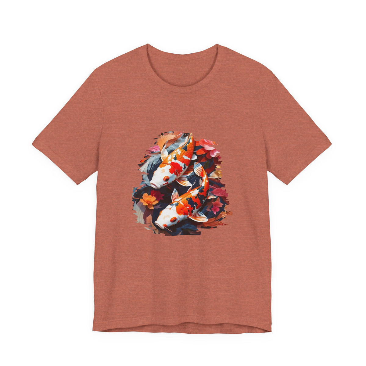 Koi Fish T-Shirt — Koi Drift Floral Graphic Tee