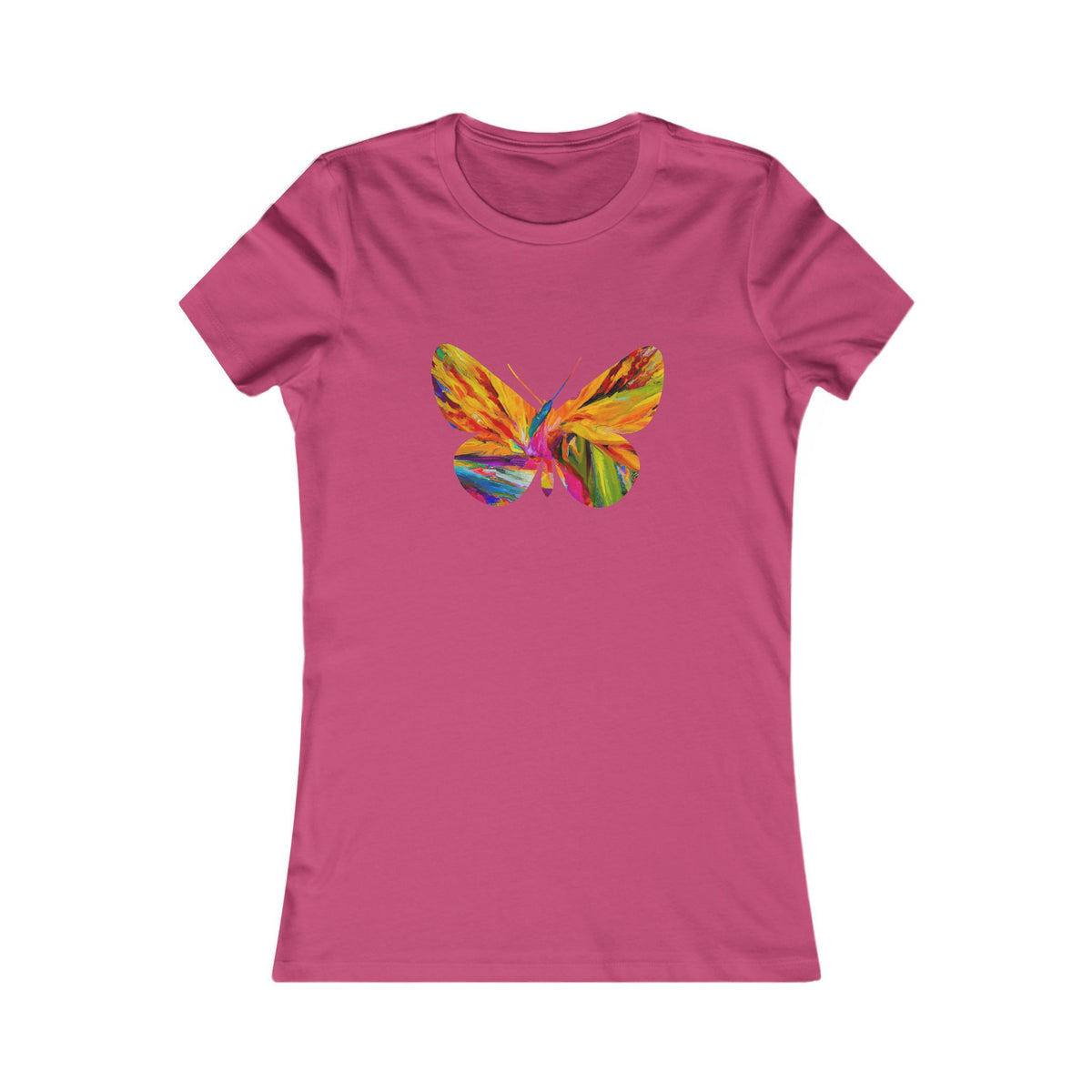 Strelitzia & Butterfly T-Shirt for Women — Floral Tee