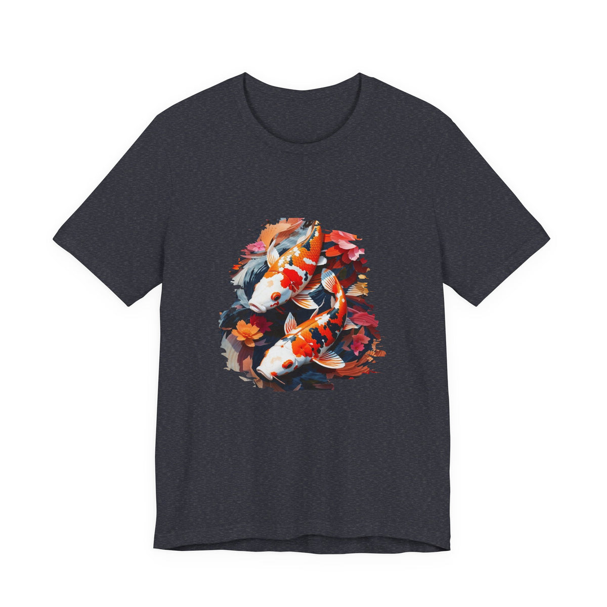 Koi Fish T-Shirt — Koi Drift Floral Graphic Tee