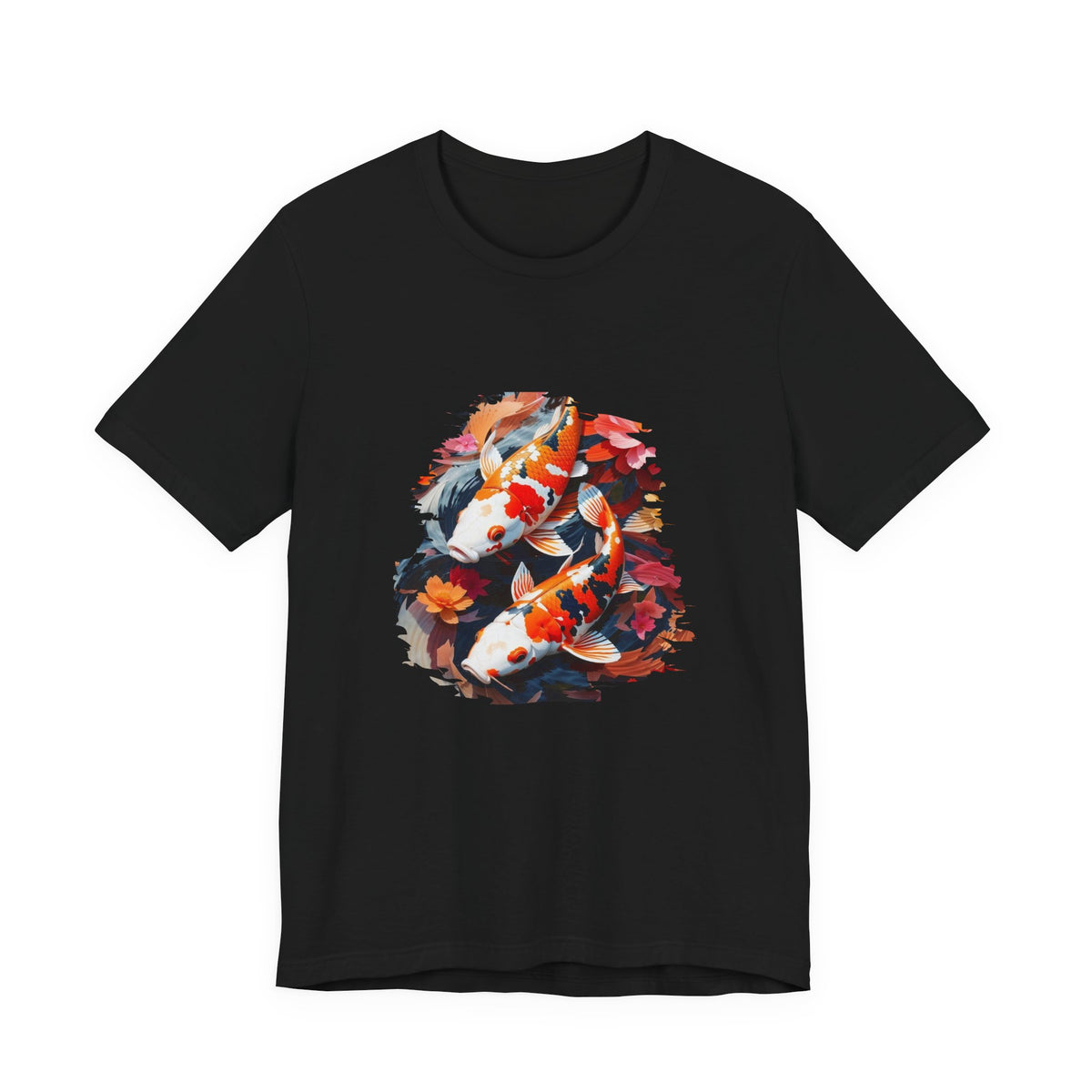 Koi Fish T-Shirt — Koi Drift Floral Graphic Tee