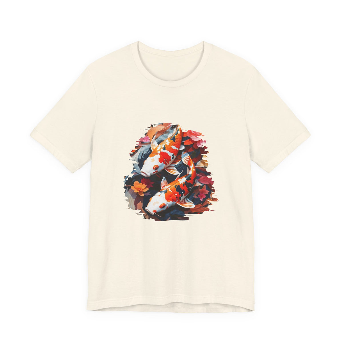 Koi Fish T-Shirt — Koi Drift Floral Graphic Tee