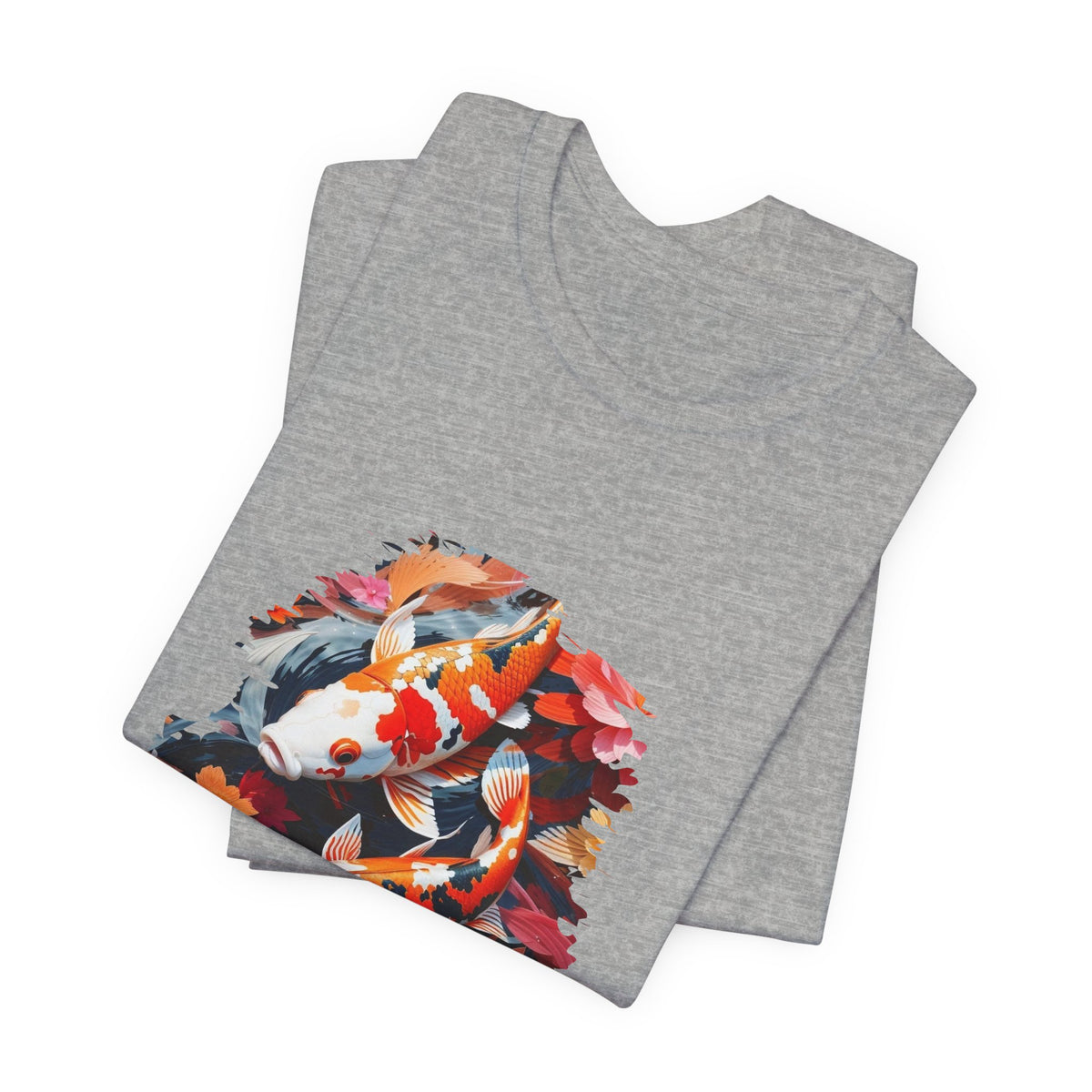 Koi Fish T-Shirt — Koi Drift Floral Graphic Tee