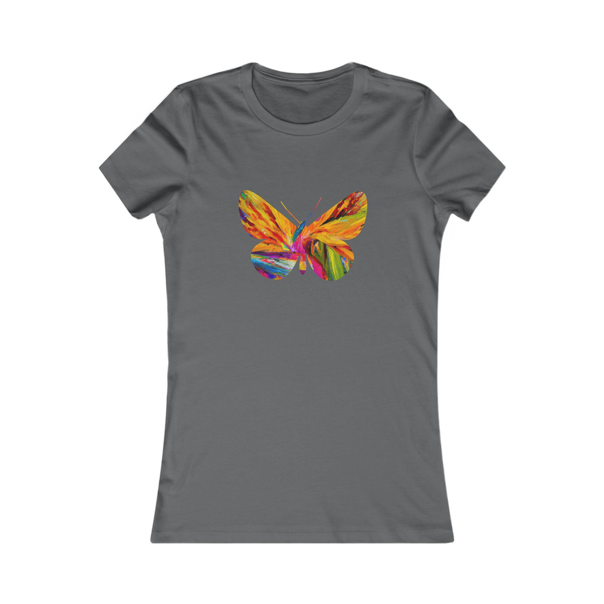 Strelitzia & Butterfly T-Shirt for Women — Floral Tee