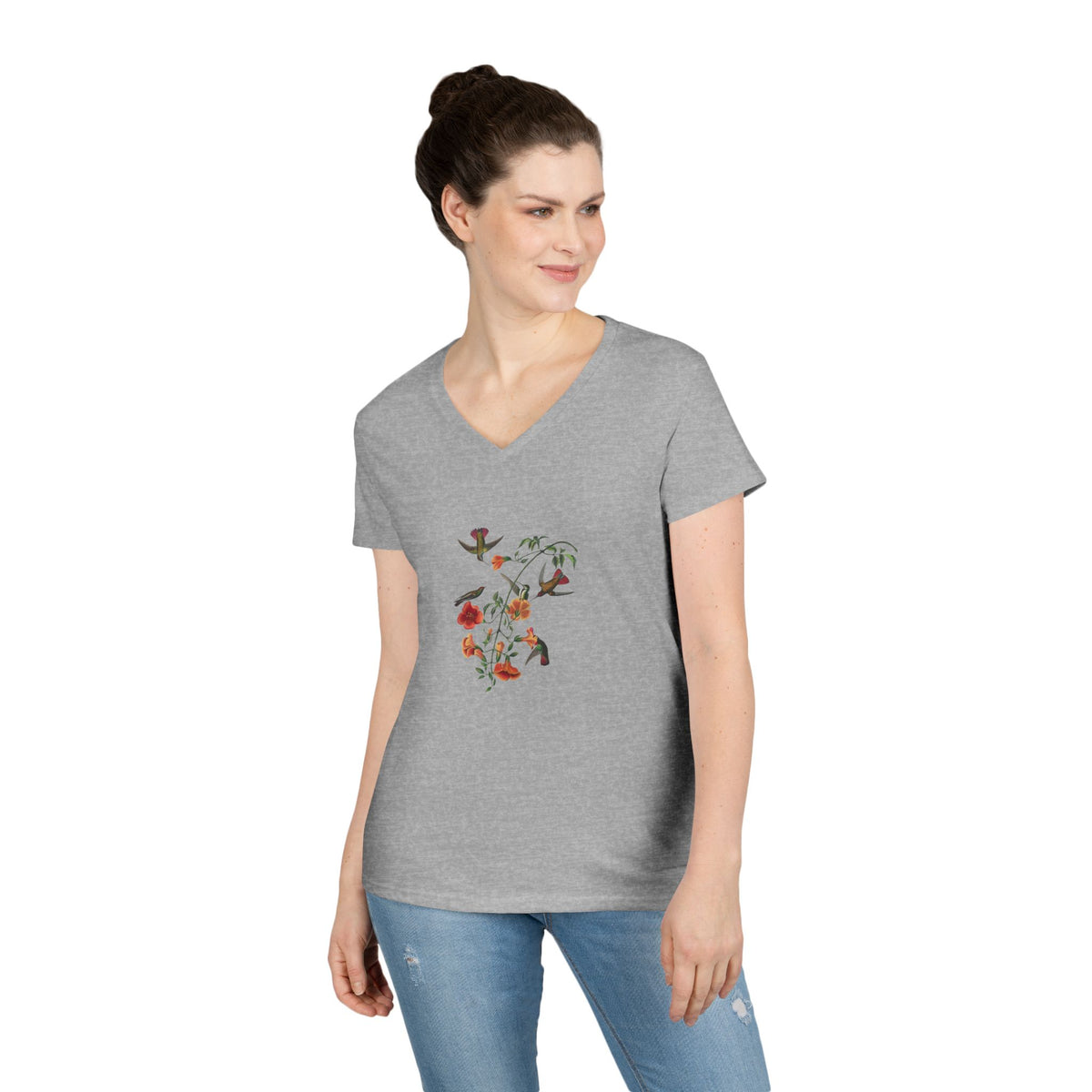 Sunbird V-Neck T-Shirt for Women — African Bird Graphic Tee