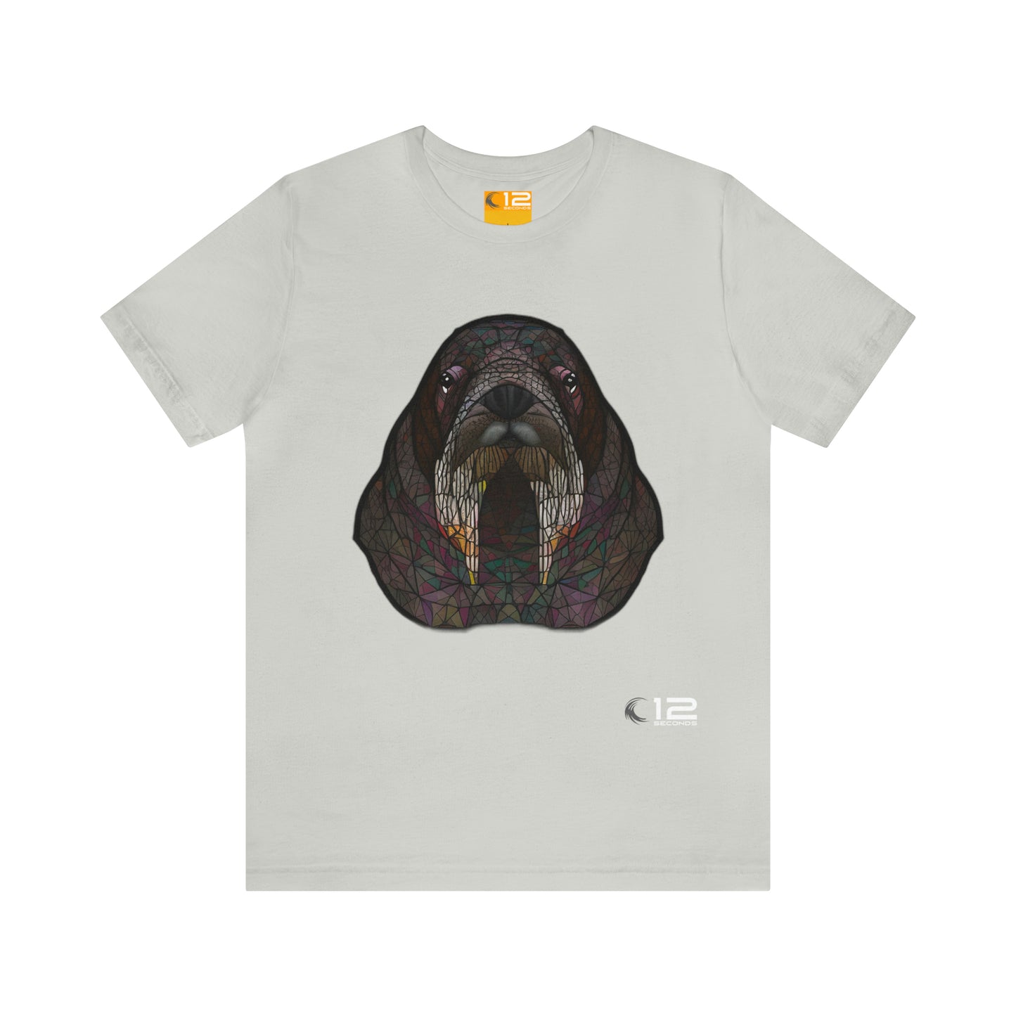 Unisex Jersey Short Sleeve Cotton Tee - GEOMETRIC WALRUS - 12 SECONDS APPAREL
