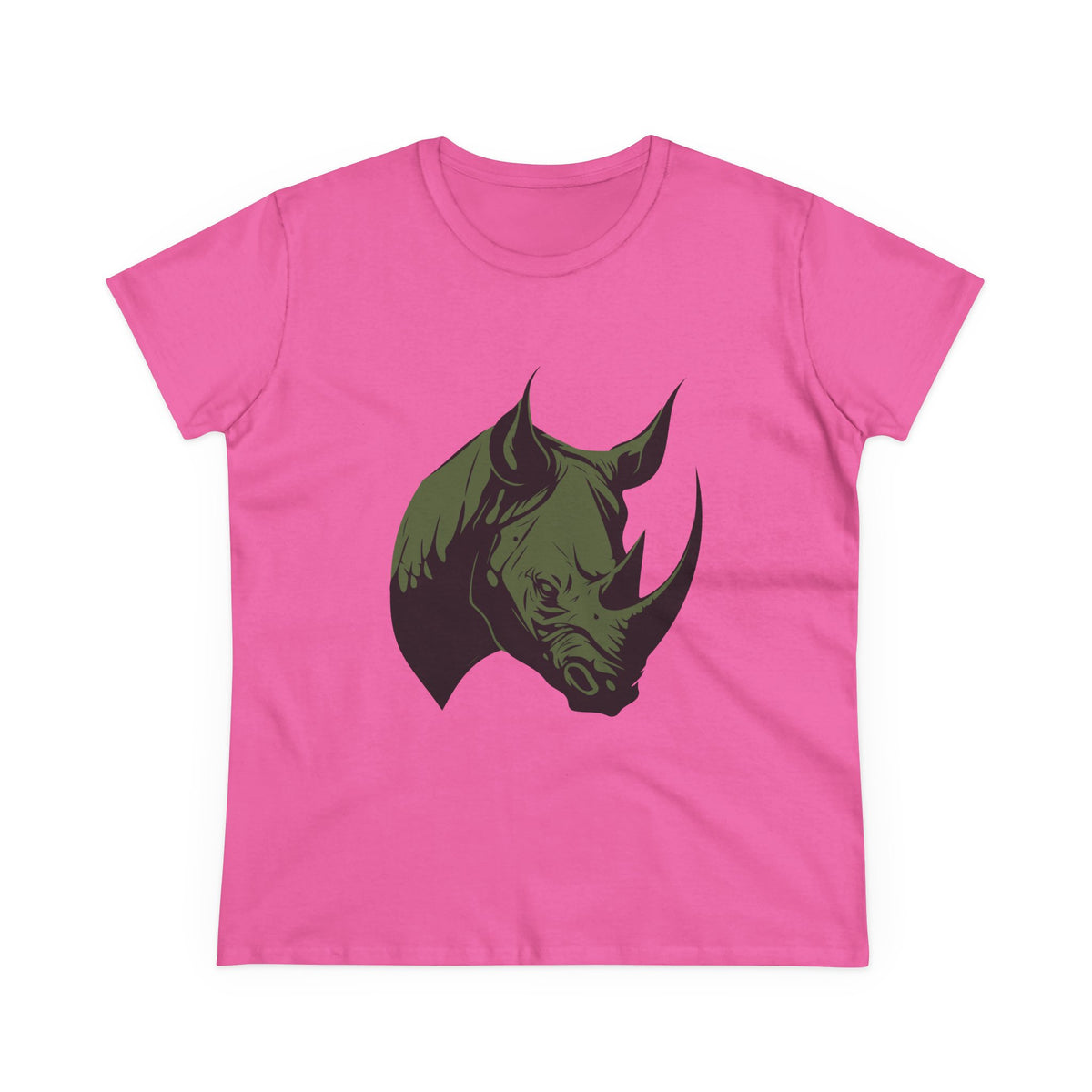 Black Ink Rhino T-Shirt for Women — African Wildlife Tee