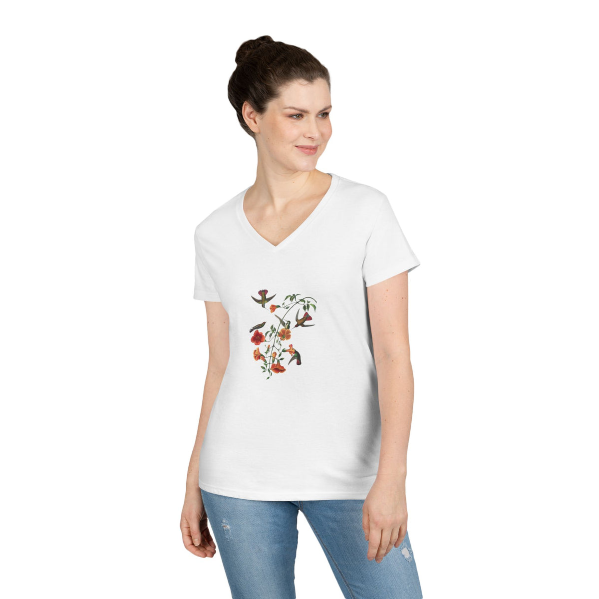 Sunbird V-Neck T-Shirt for Women — African Bird Graphic Tee