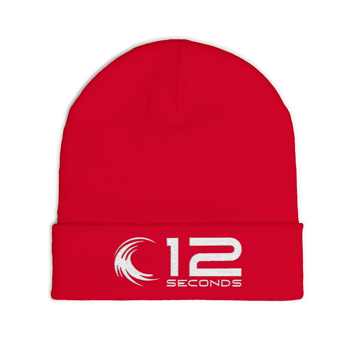 Embroidered Knit Beanie — 12 Seconds Logo Winter Hat