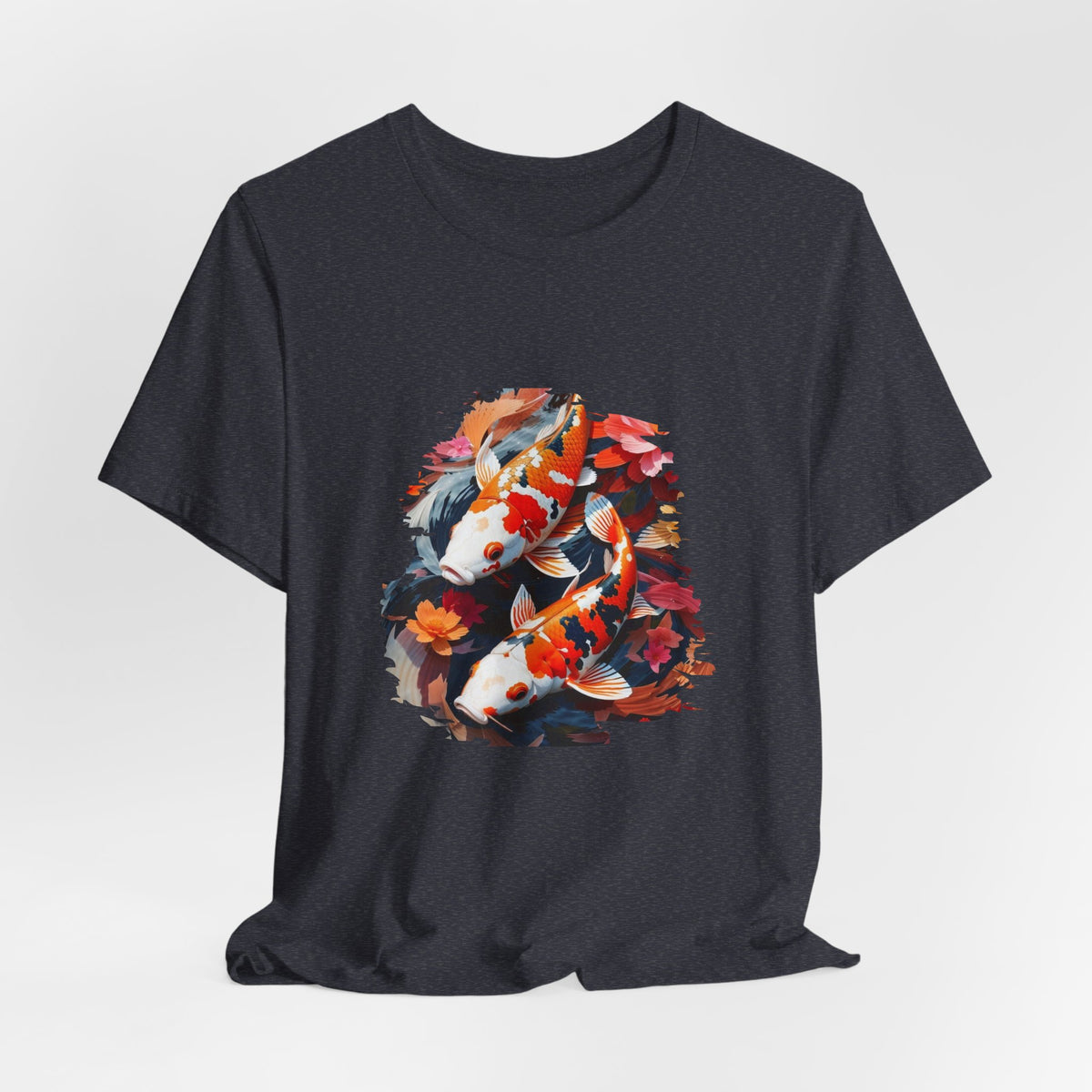 Koi Fish T-Shirt — Koi Drift Floral Graphic Tee