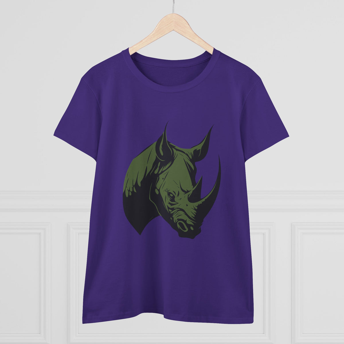 Black Ink Rhino T-Shirt for Women — African Wildlife Tee