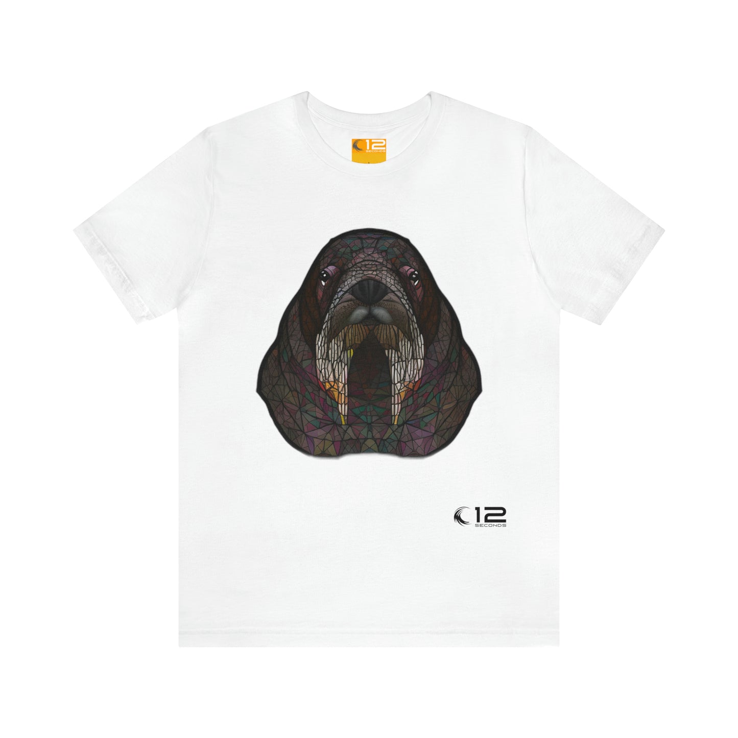 Unisex Jersey Short Sleeve Cotton Tee - GEOMETRIC WALRUS - 12 SECONDS APPAREL
