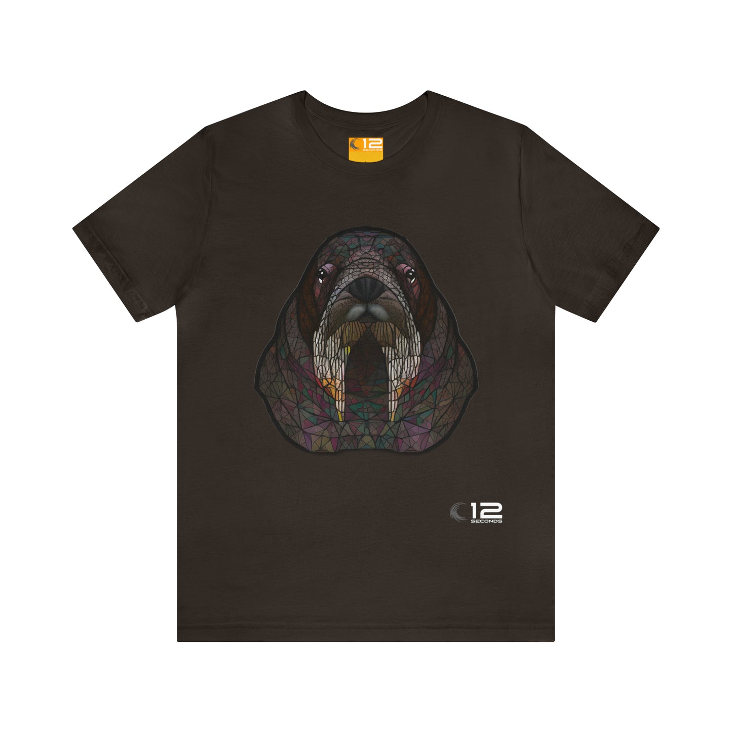Unisex Jersey Short Sleeve Cotton Tee - GEOMETRIC WALRUS - 12 SECONDS APPAREL