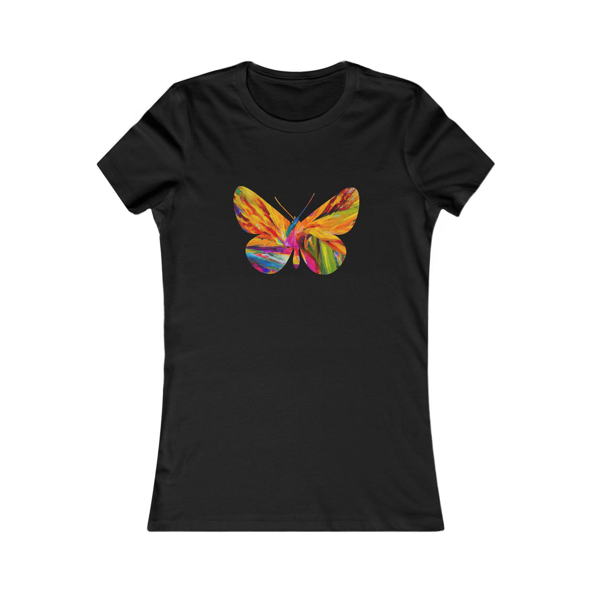 Strelitzia & Butterfly T-Shirt for Women — Floral Tee