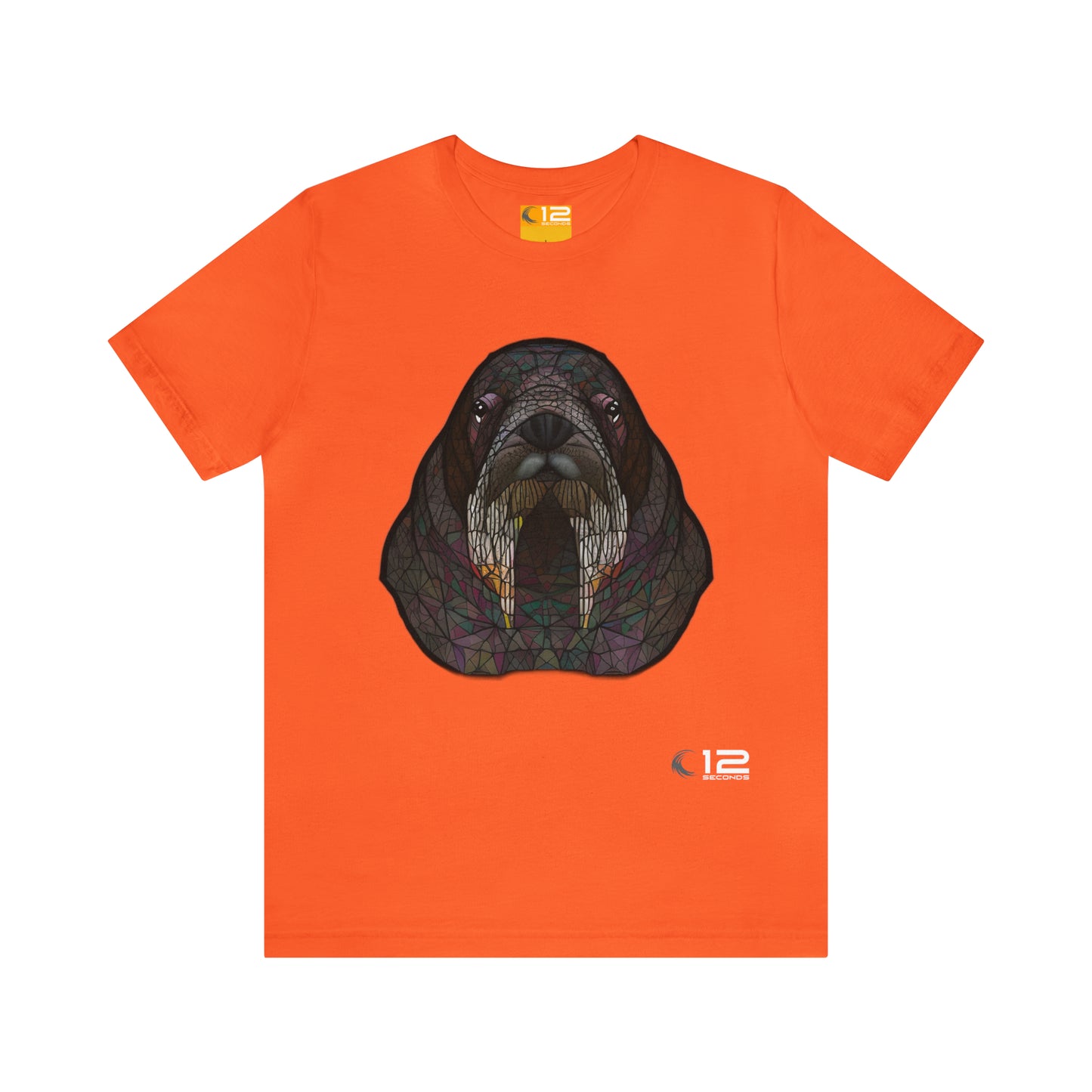 Unisex Jersey Short Sleeve Cotton Tee - GEOMETRIC WALRUS - 12 SECONDS APPAREL