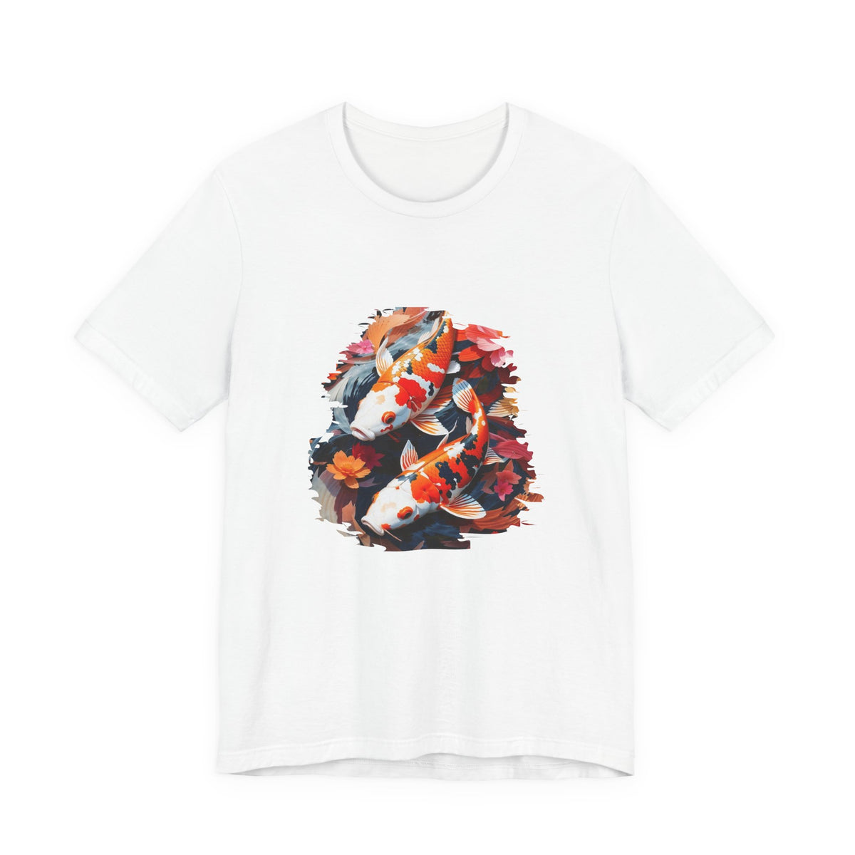 Koi Fish T-Shirt — Koi Drift Floral Graphic Tee