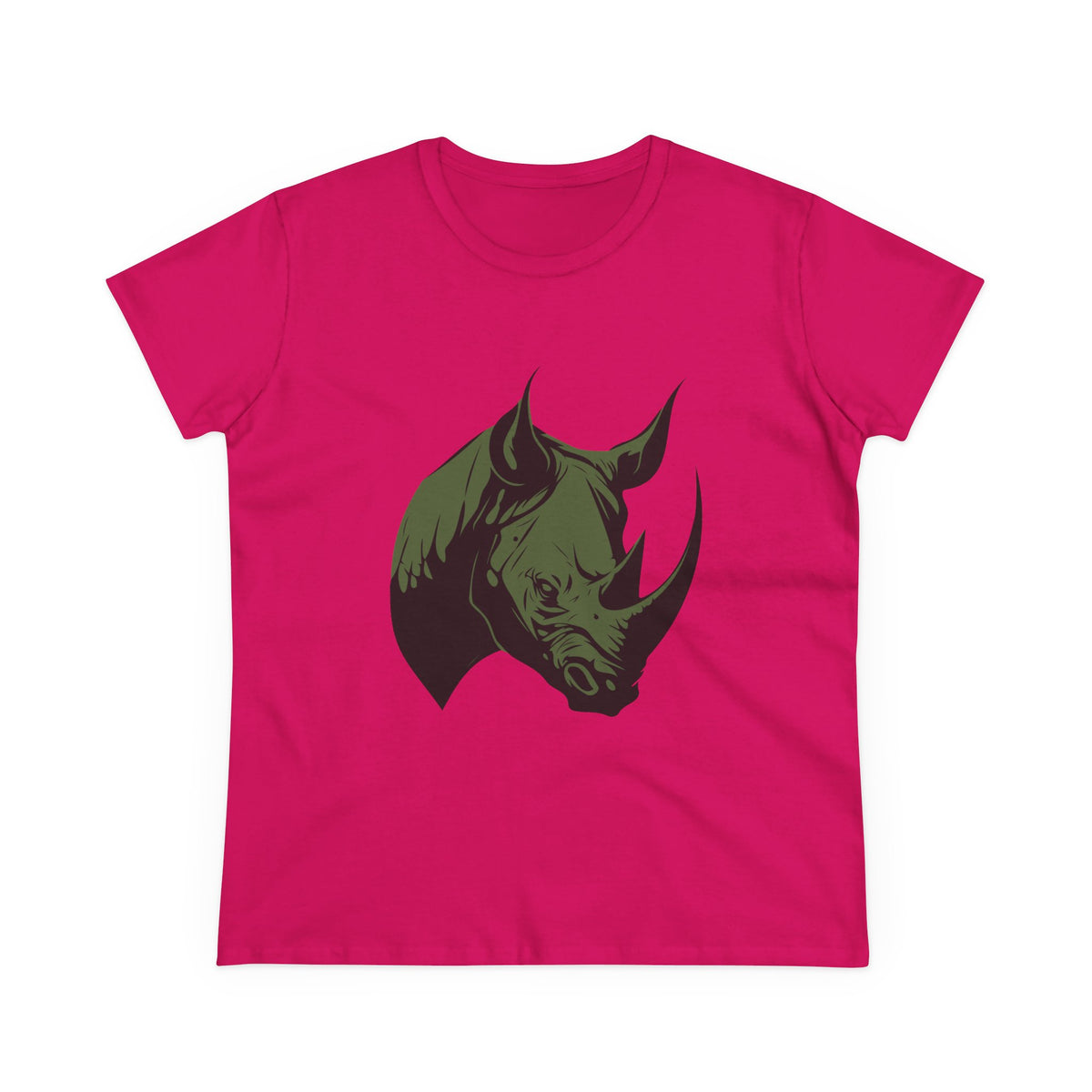Black Ink Rhino T-Shirt for Women — African Wildlife Tee