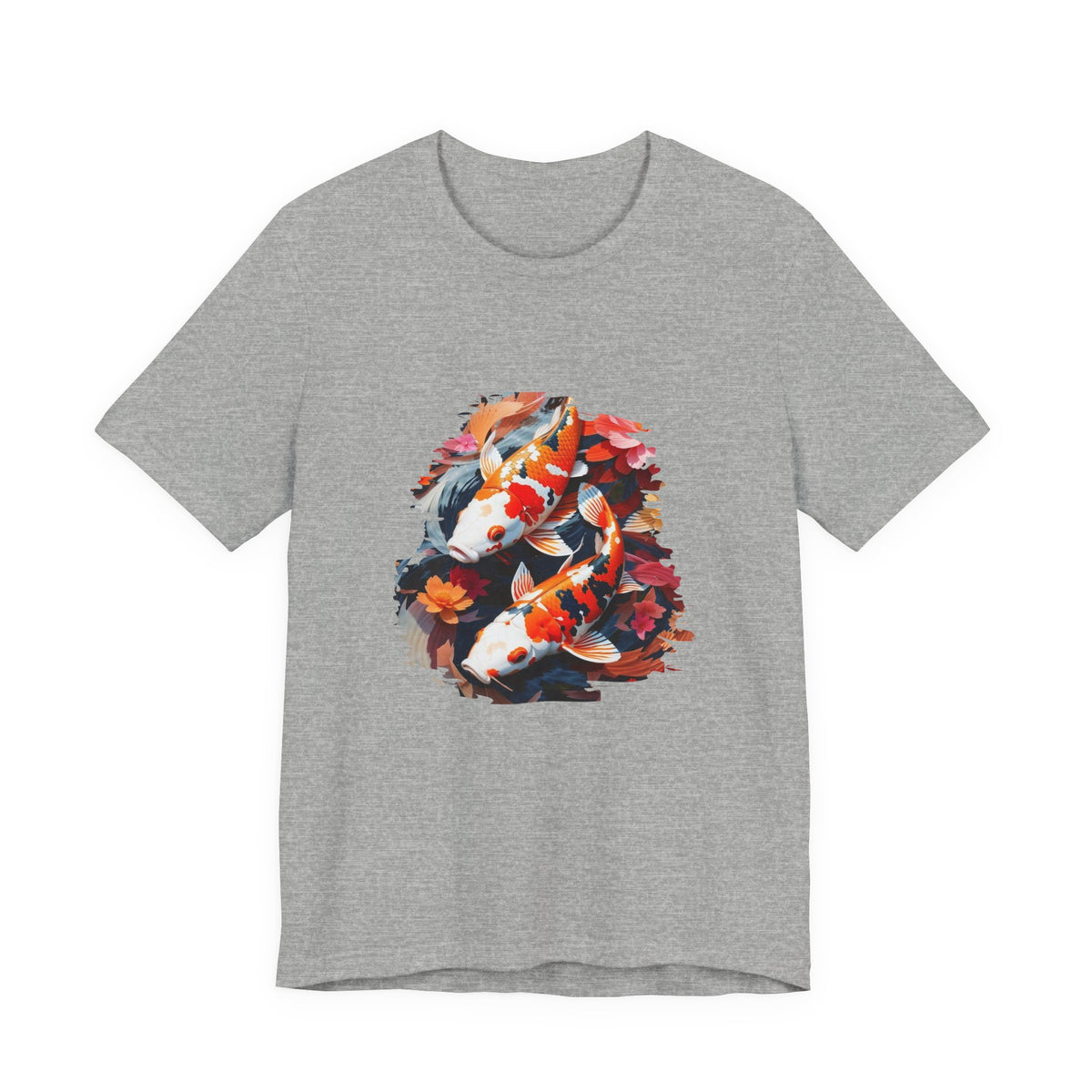 Koi Fish T-Shirt — Koi Drift Floral Graphic Tee
