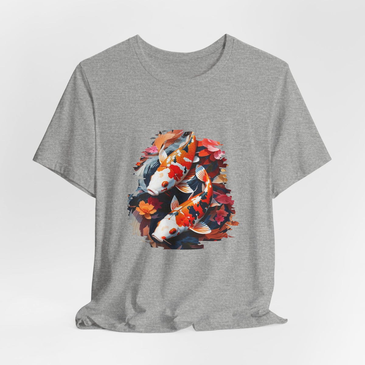 Koi Fish T-Shirt — Koi Drift Floral Graphic Tee