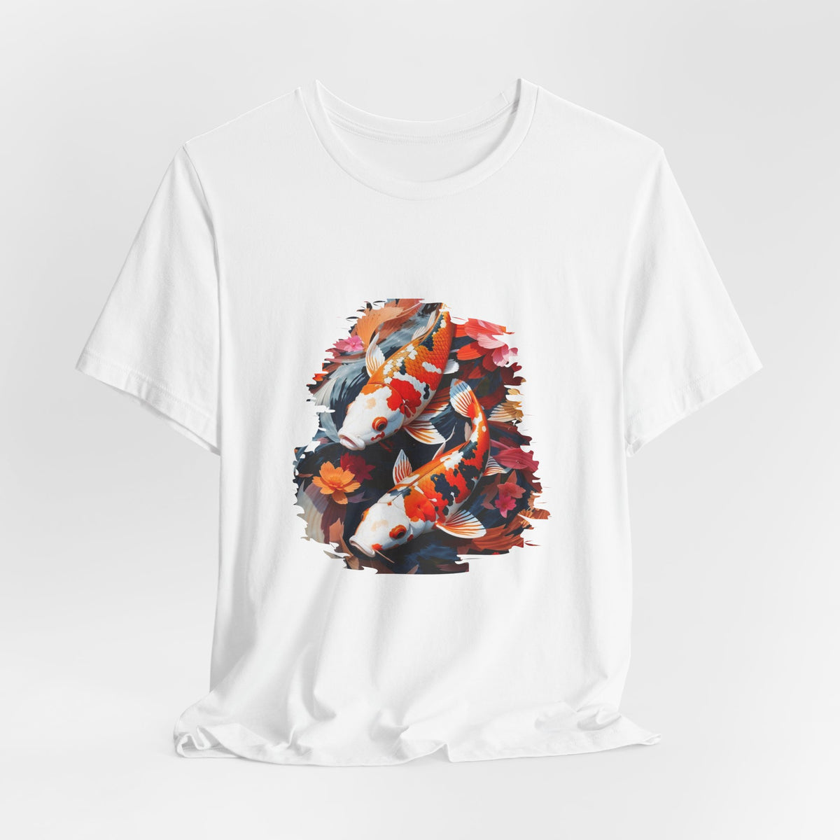 Koi Fish T-Shirt — Koi Drift Floral Graphic Tee