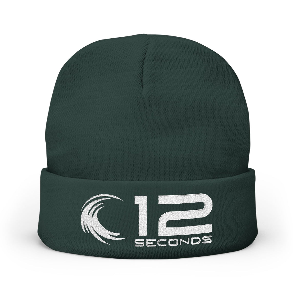 Embroidered Knit Beanie — 12 Seconds Logo Winter Hat