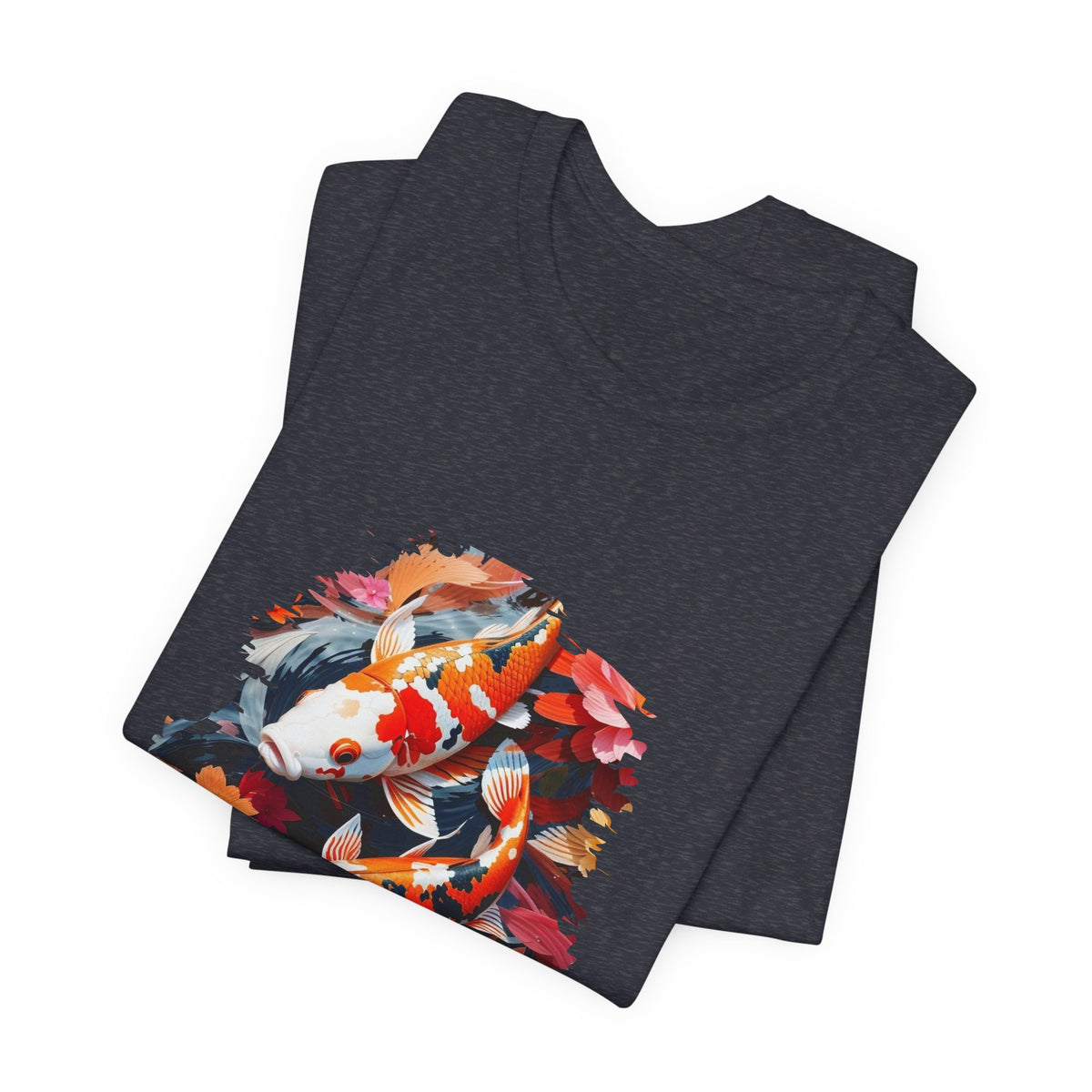 Koi Fish T-Shirt — Koi Drift Floral Graphic Tee