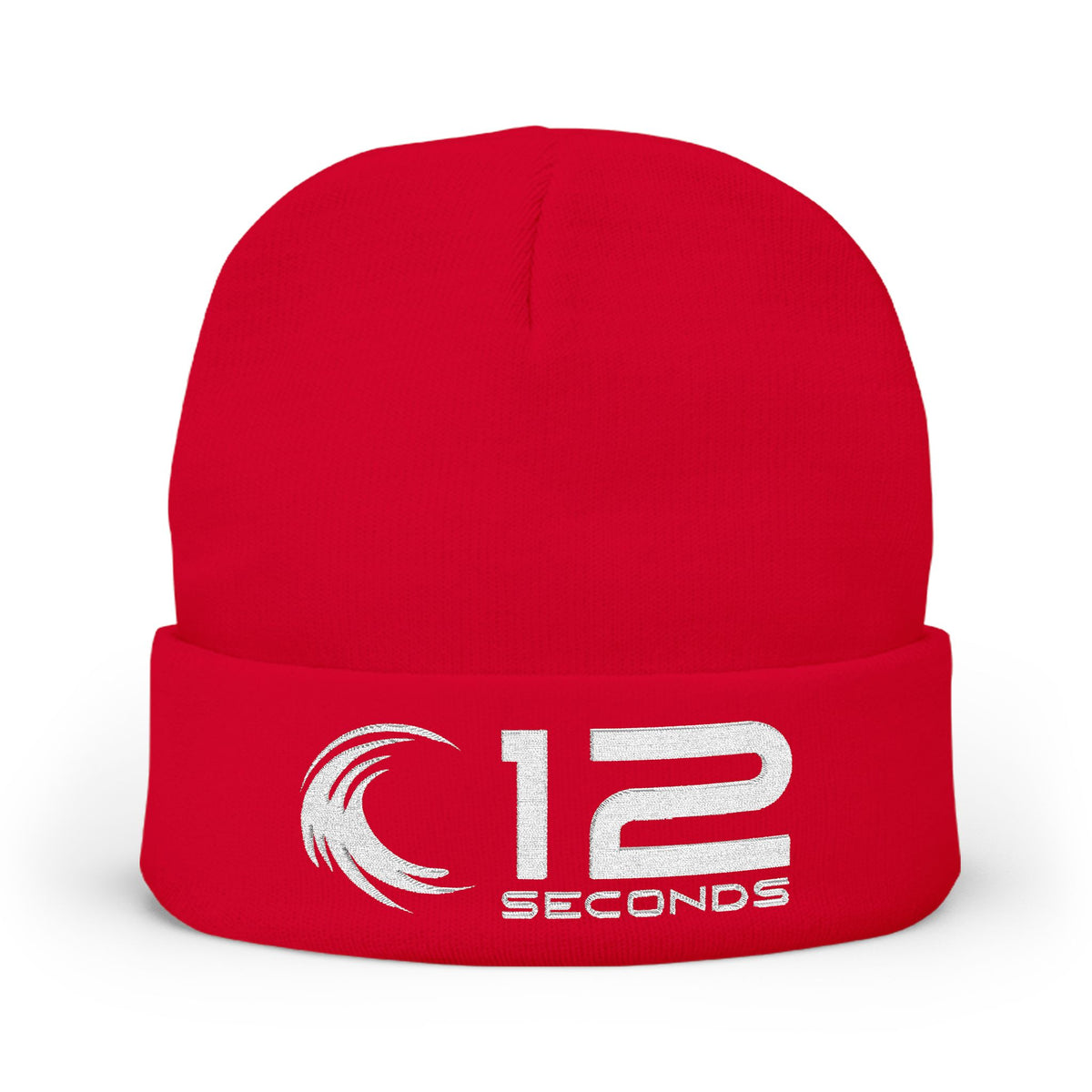 Embroidered Knit Beanie — 12 Seconds Logo Winter Hat