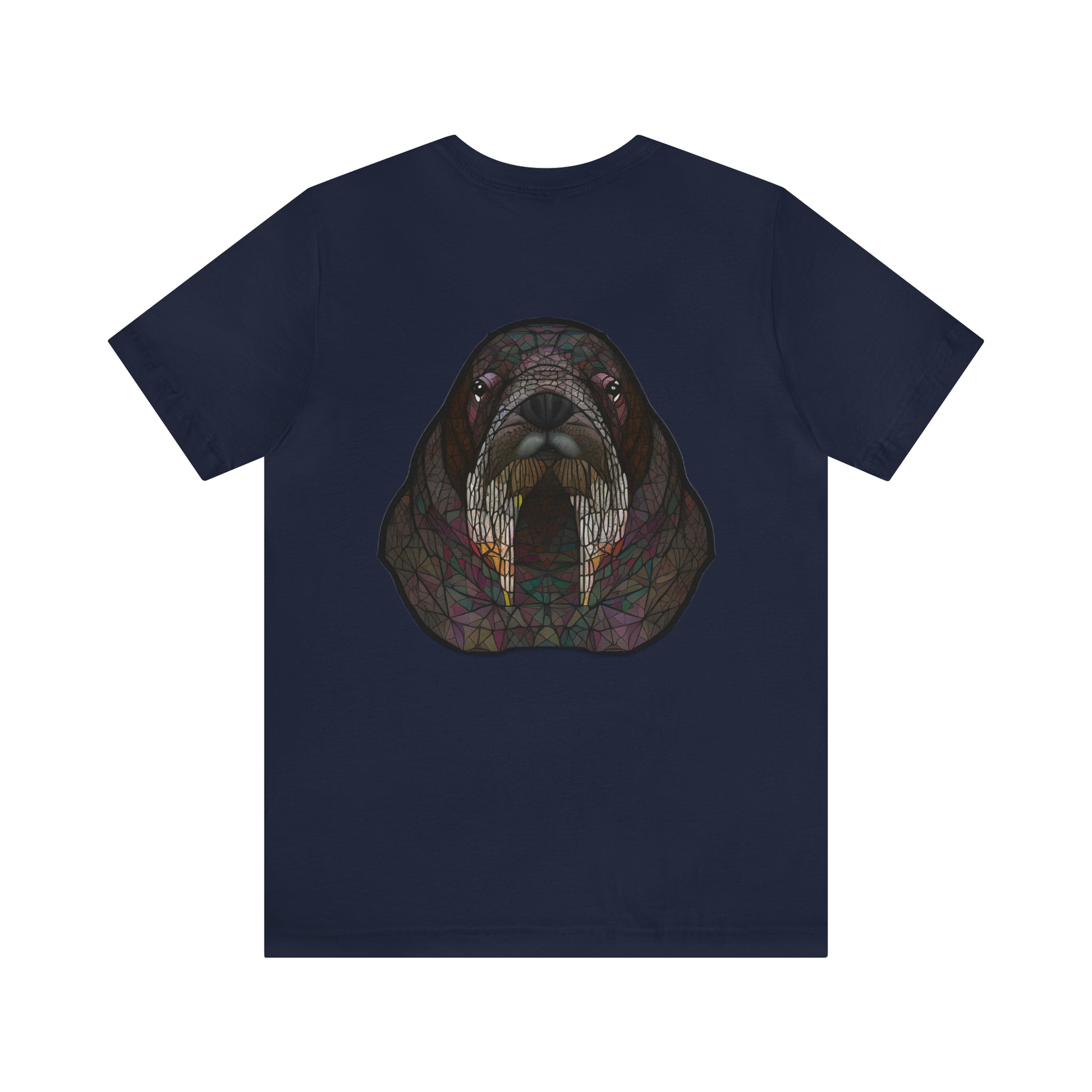 Unisex Jersey Short Sleeve Cotton Tee - GEOMETRIC WALRUS - 12 SECONDS APPAREL